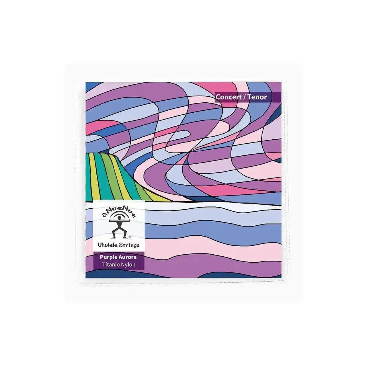 ANueNue PURPLE AURORA Titanio Nylon Concert & Tenor Ukulele Strings (G-C-E-A Tuning) - HIGH G