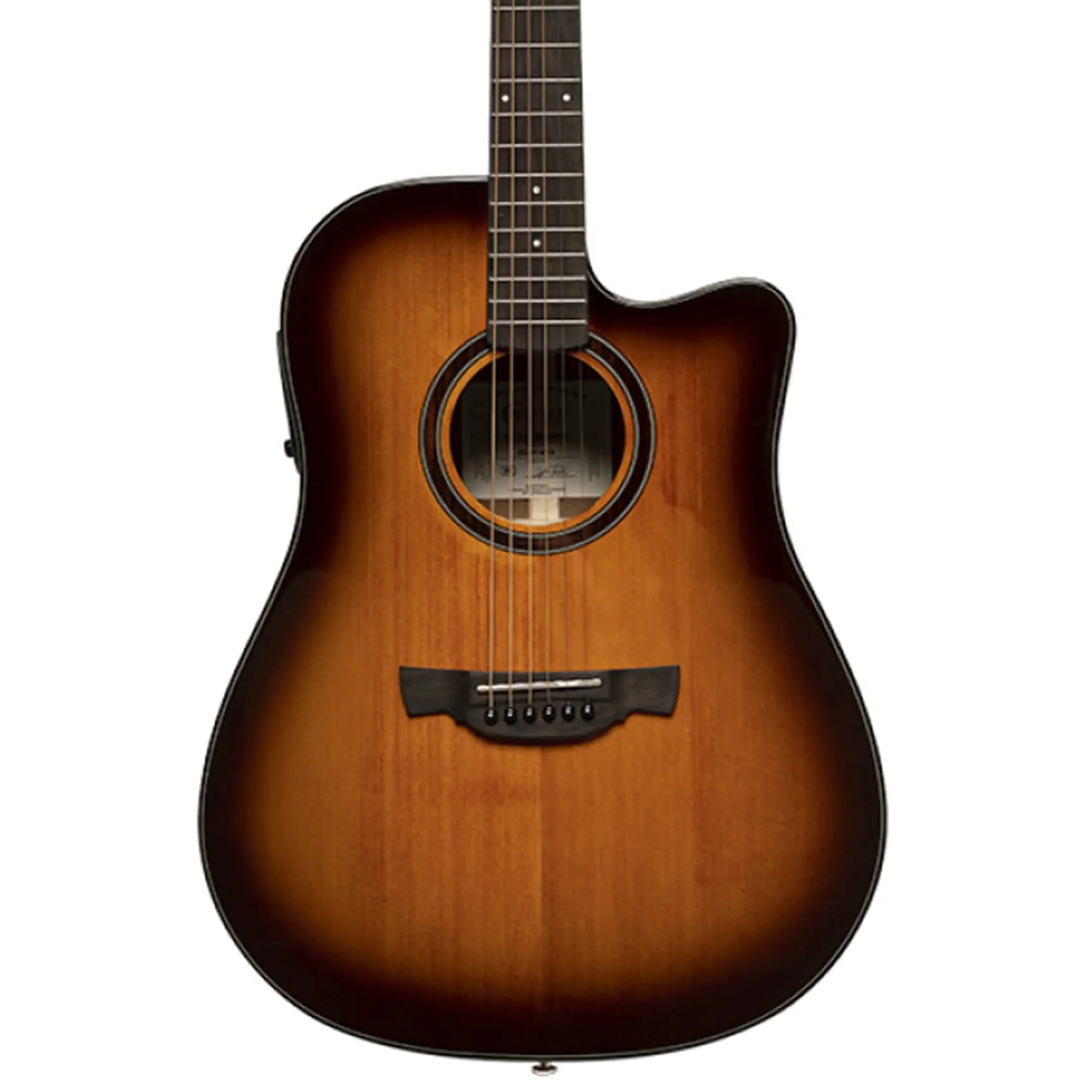 Crafter ABLE D600CE Able Series 600 Cutaway Dreadnought Electric-Acoustic Guitar - Vintage Sunburst