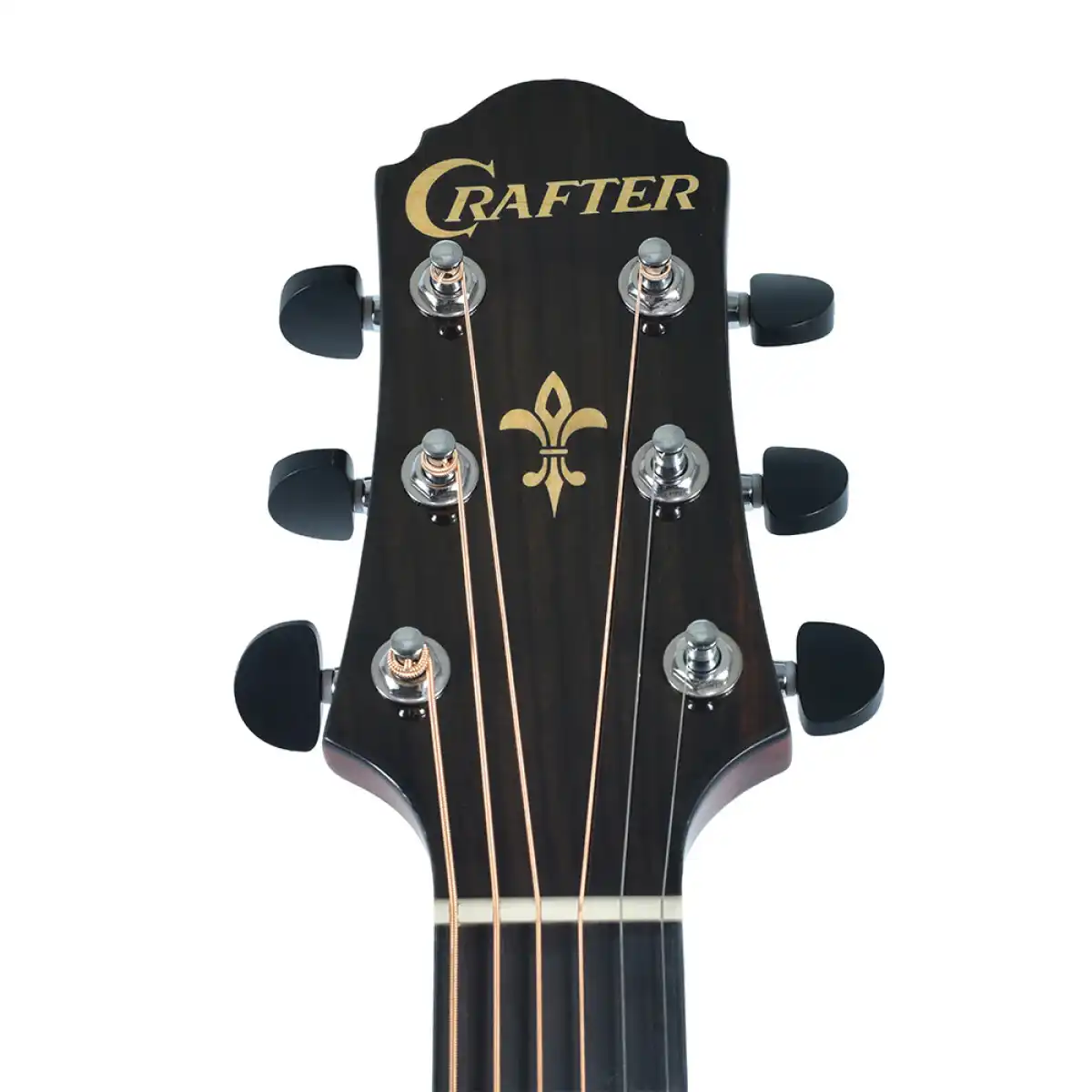 Crafter HT250-CE-BR Silver Series 250 Orchestra Cutaway Acoustic-Electric Guitar - Brown - Image 5