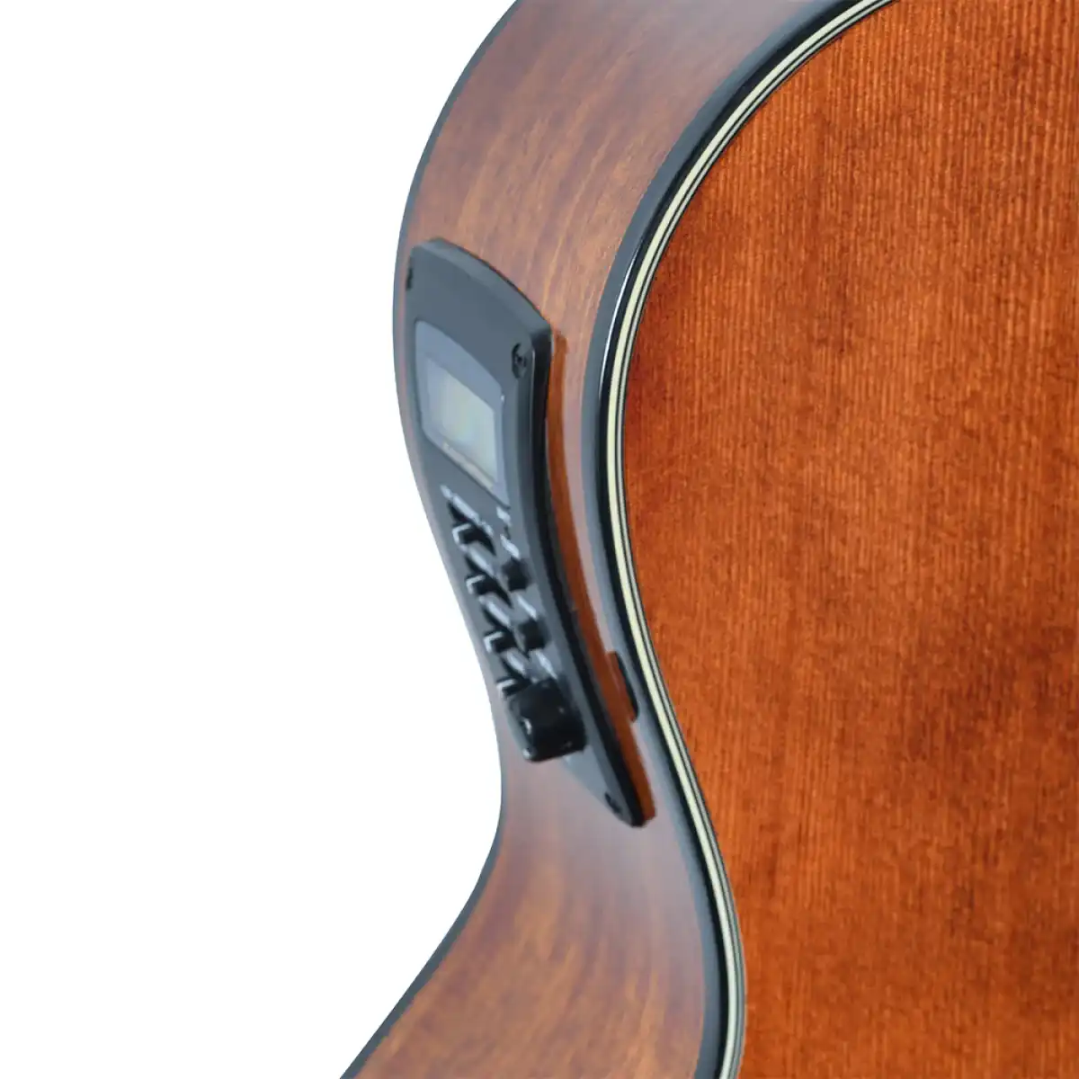 Crafter HT250-CE-BR Silver Series 250 Orchestra Cutaway Acoustic-Electric Guitar - Brown - Image 6