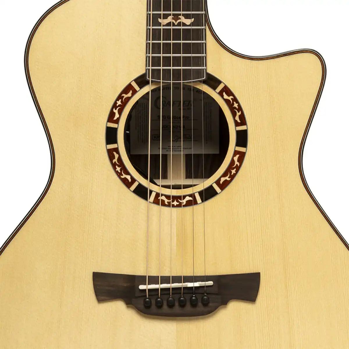Crafter STG D20CE PRO Stage Series 20 Cutaway Dreadnought Acoustic-Electric Guitar - Image 5