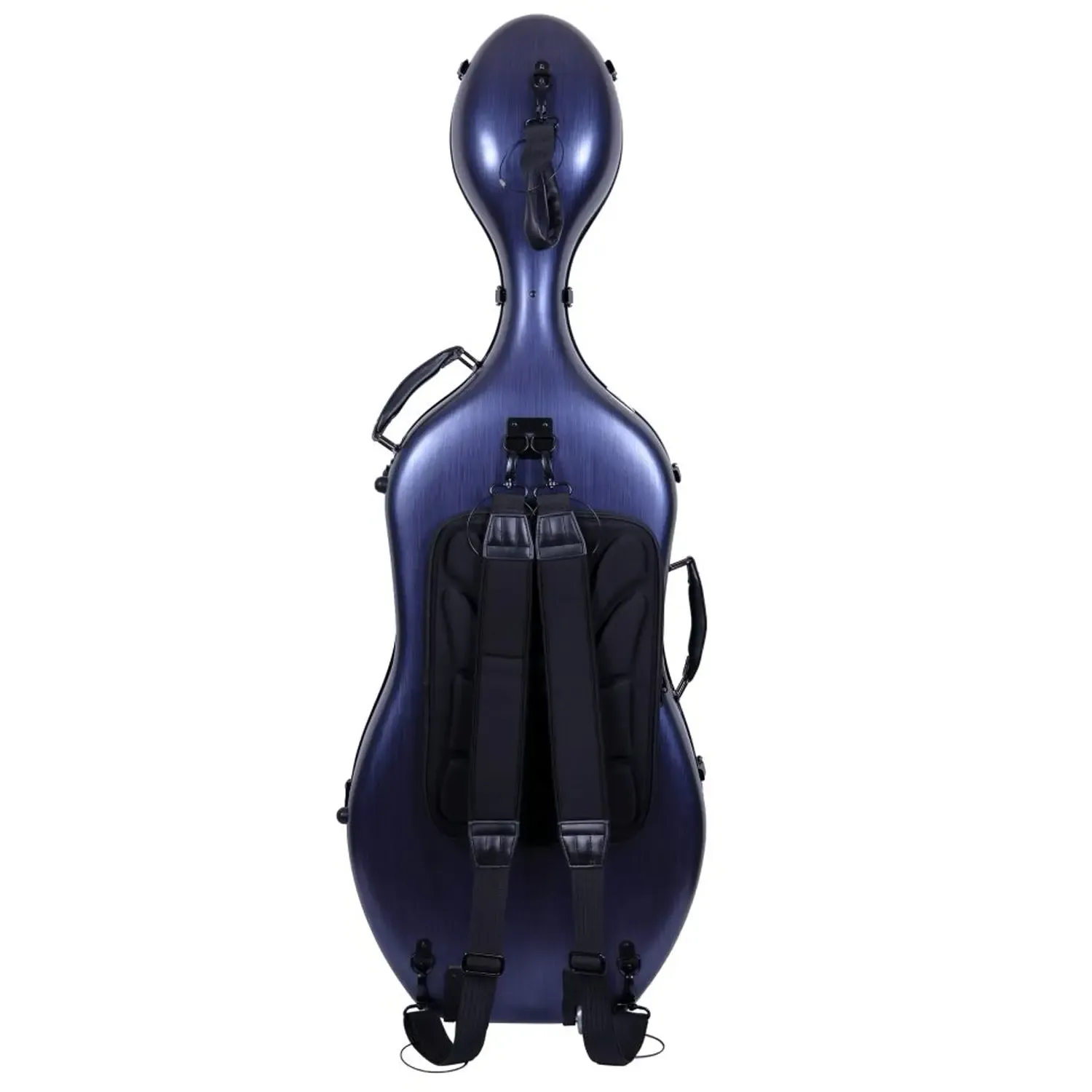 Crossrock CRF1020CEFHT Polycarbonate 4/4 Cello Case - Blue - Image 2