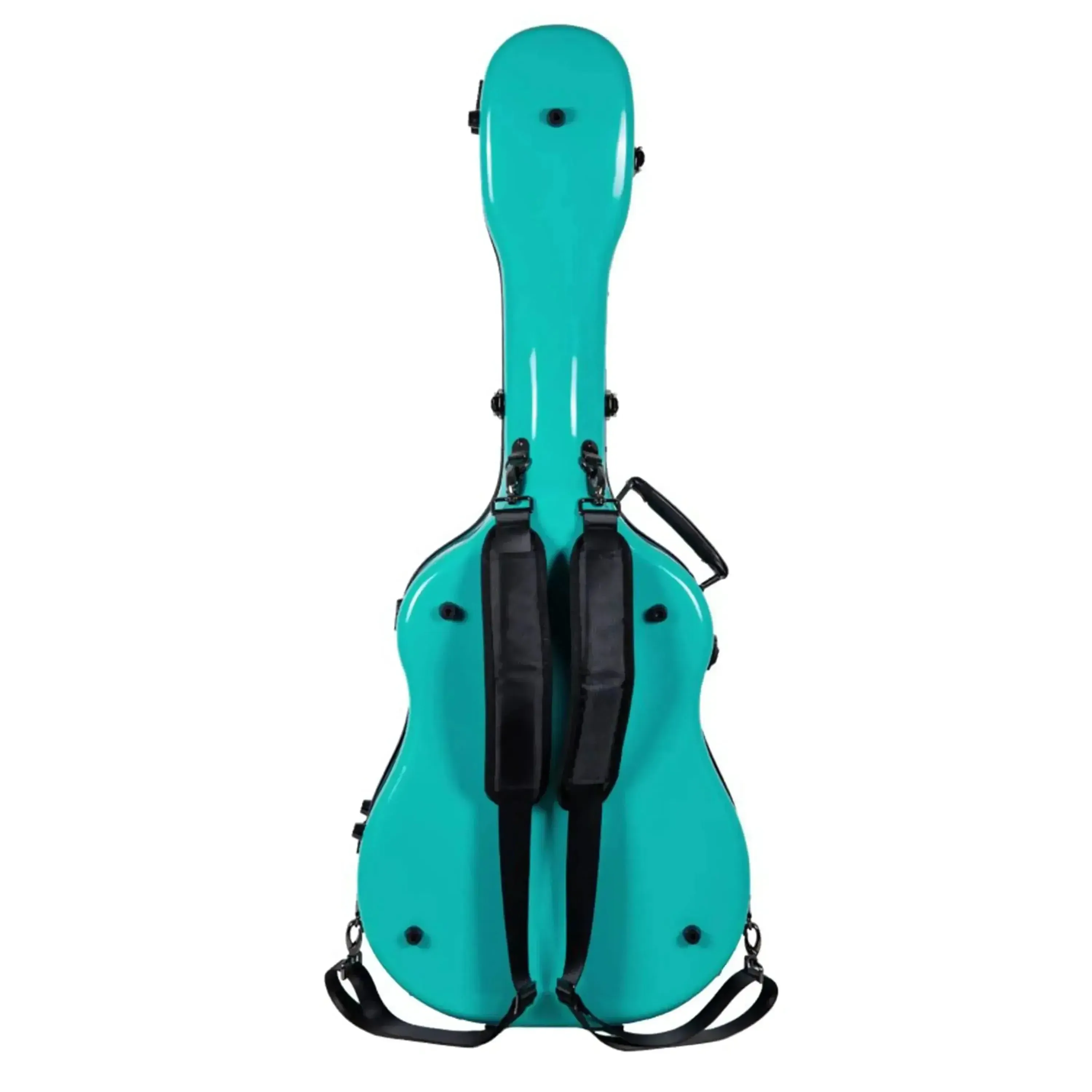 Crossrock CRF2021DMB Acoustic-Dreadnought Fiberglass Guitar Case - Mint Blue - Image 2