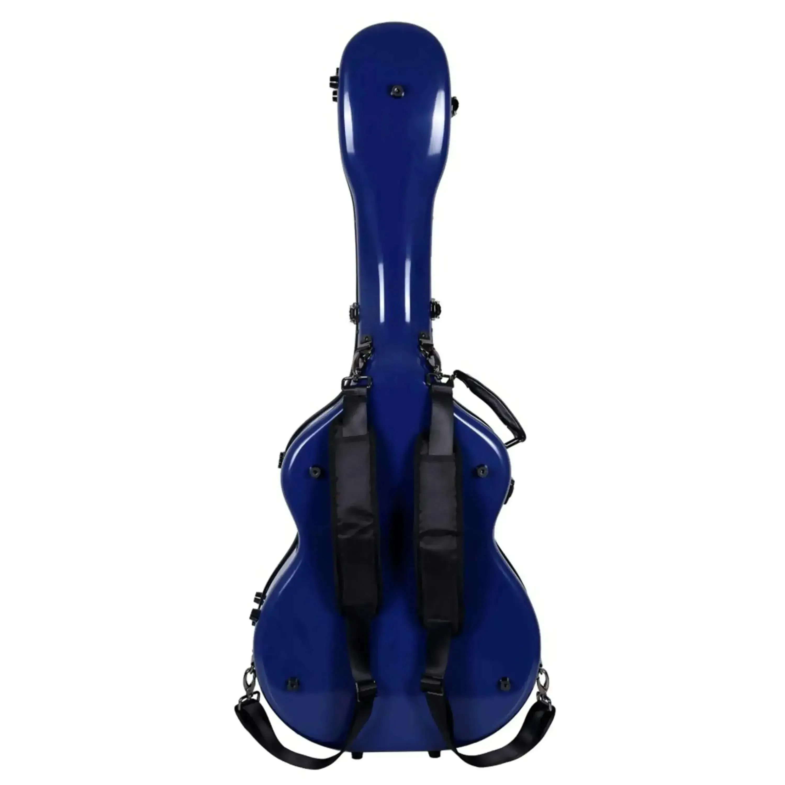 Crossrock CRF2021OMNVBL Acoustic Guitar Fiberglass Case for Martin OM/000 Guitar - Navy Blue - Image 2