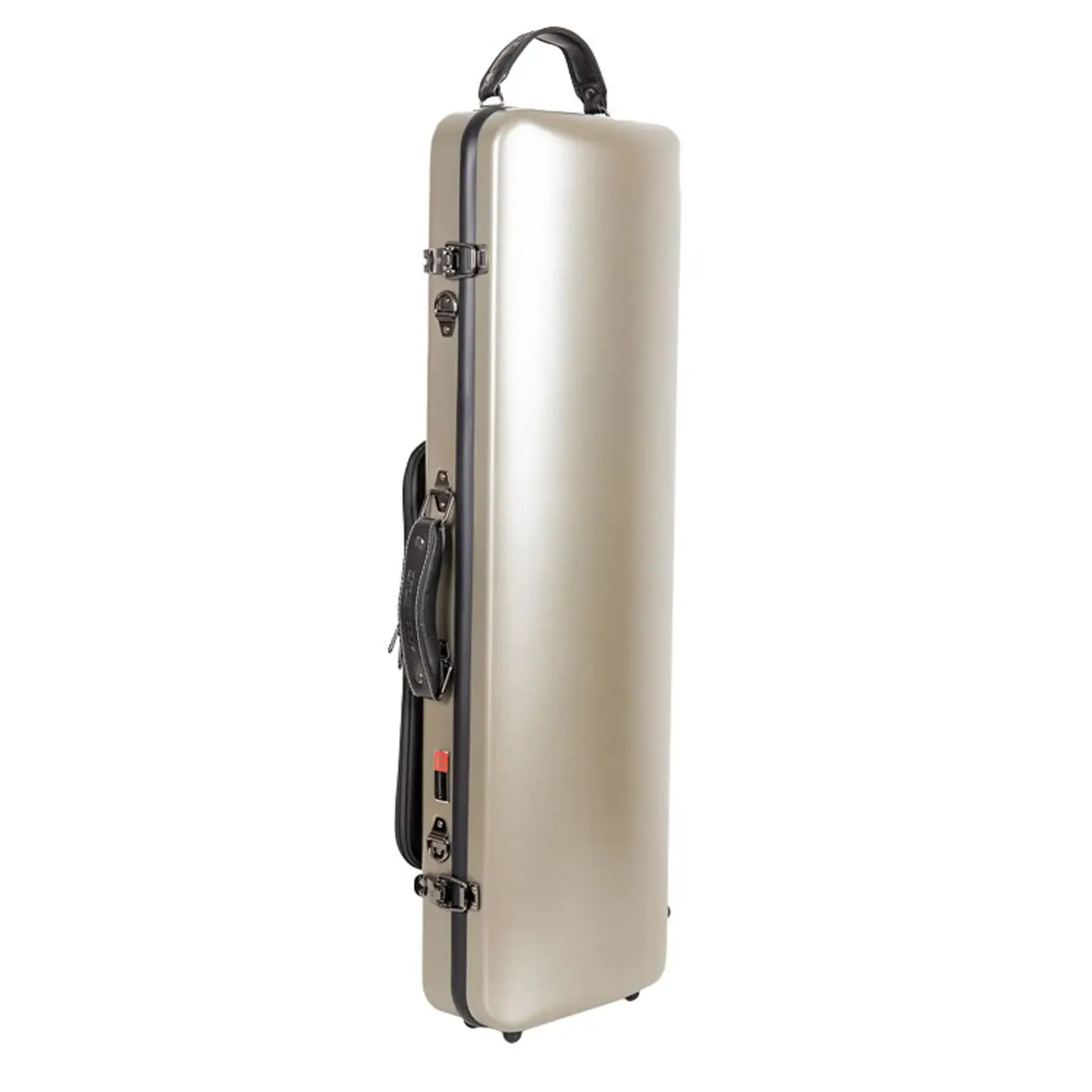 Crossrock CRF4050VF-R Polycarbonate Oblong Flight 4/4 Violin Case - Champagne