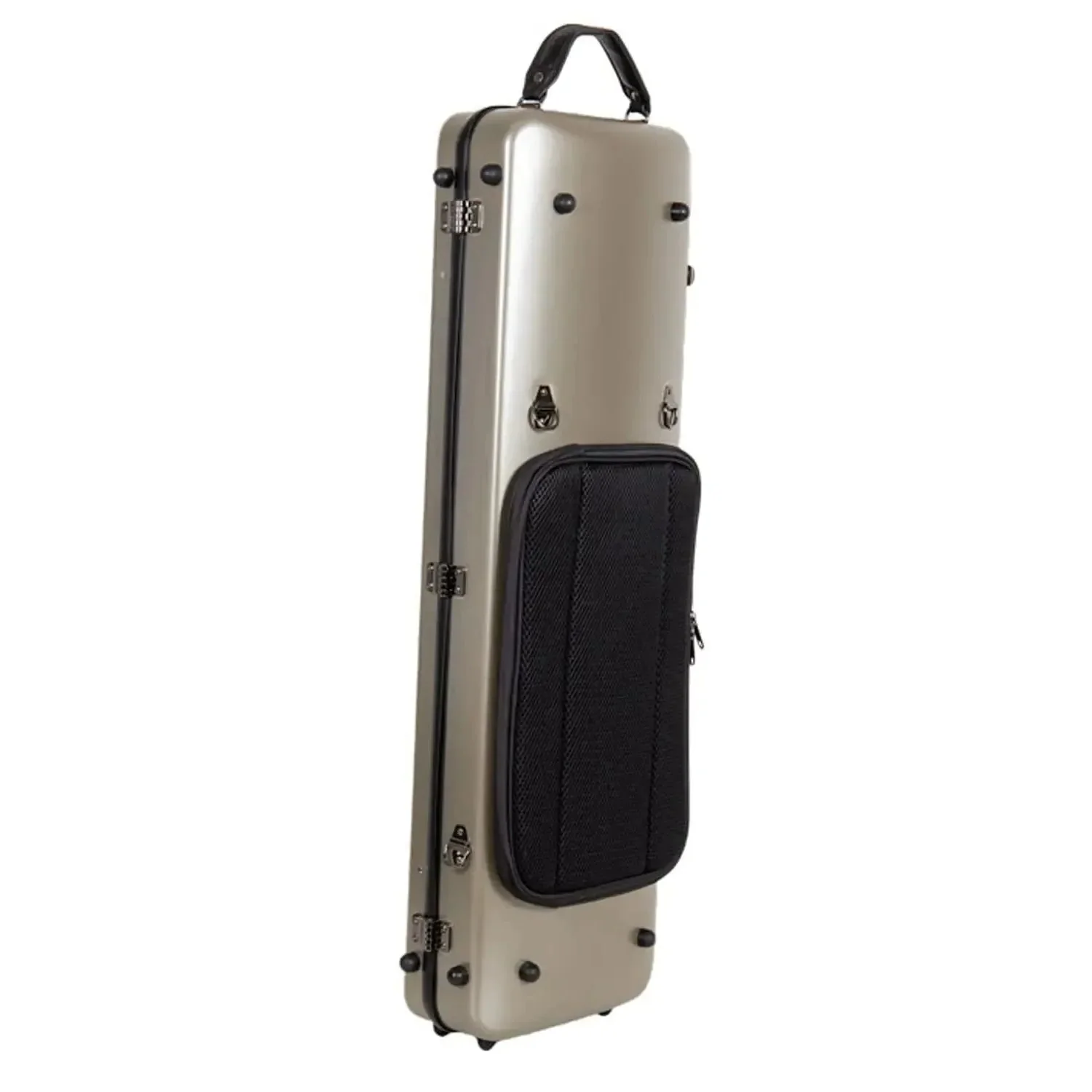 Crossrock CRF4050VF-R Polycarbonate Oblong Flight 4/4 Violin Case - Champagne - Image 2