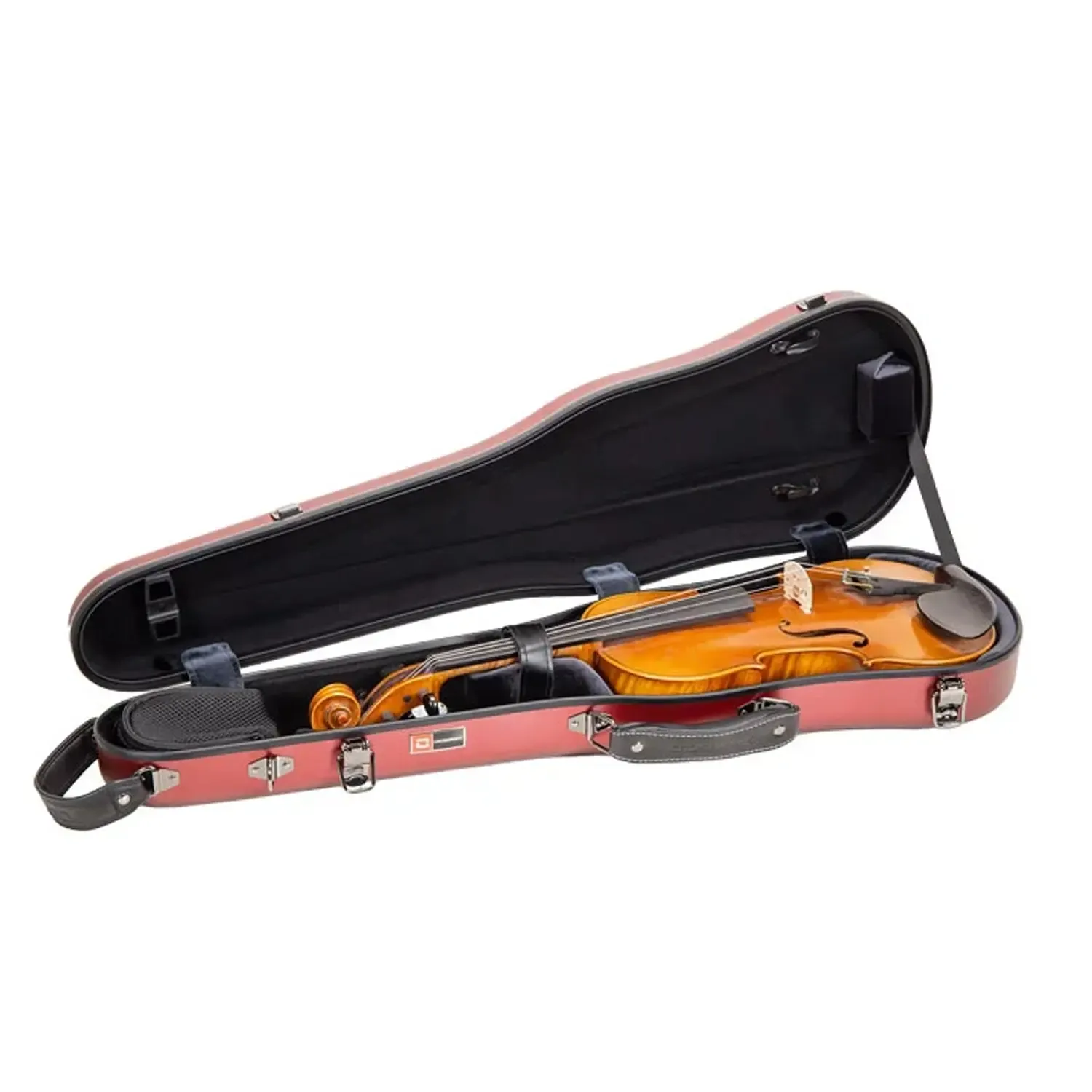 Crossrock CRF4050VF Polycarbonate 4/4 Violin Case - Red - Image 4