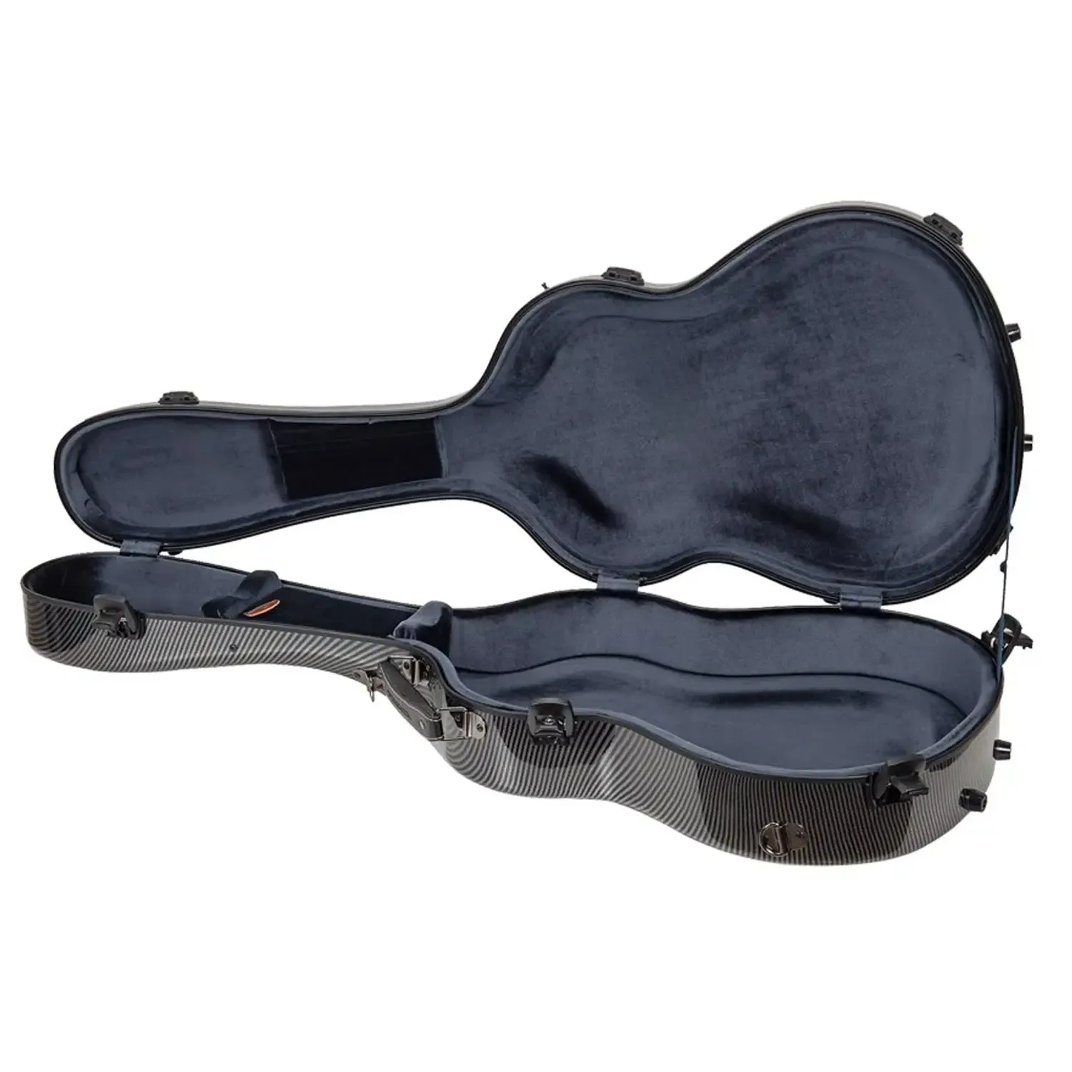 Crossrock CRF5030C Ultra-Light Fiberglass Flamenco Classical Guitar Case - Black - Image 4