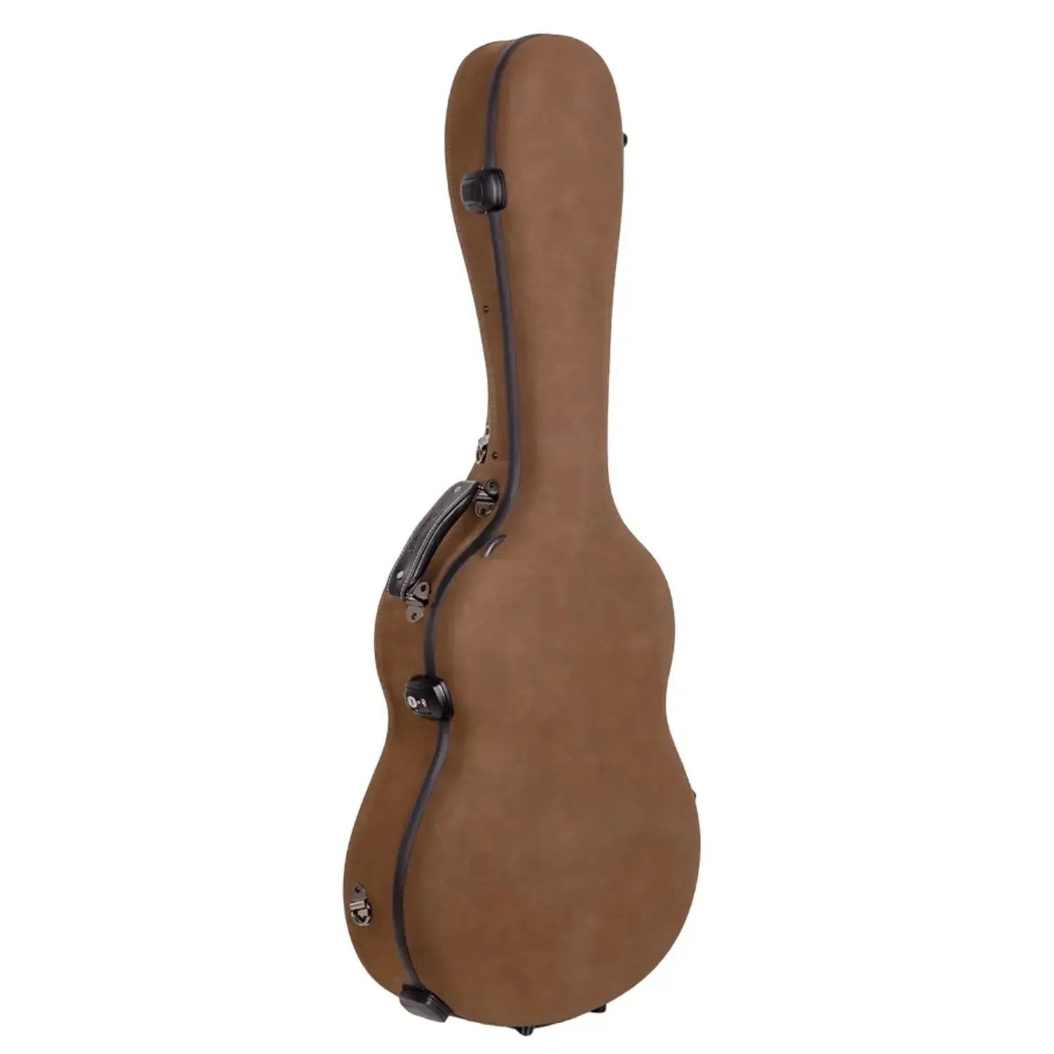 Crossrock CRF5030C Ultra-Light Fiberglass Flamenco Classical Guitar Case - Brown Leather