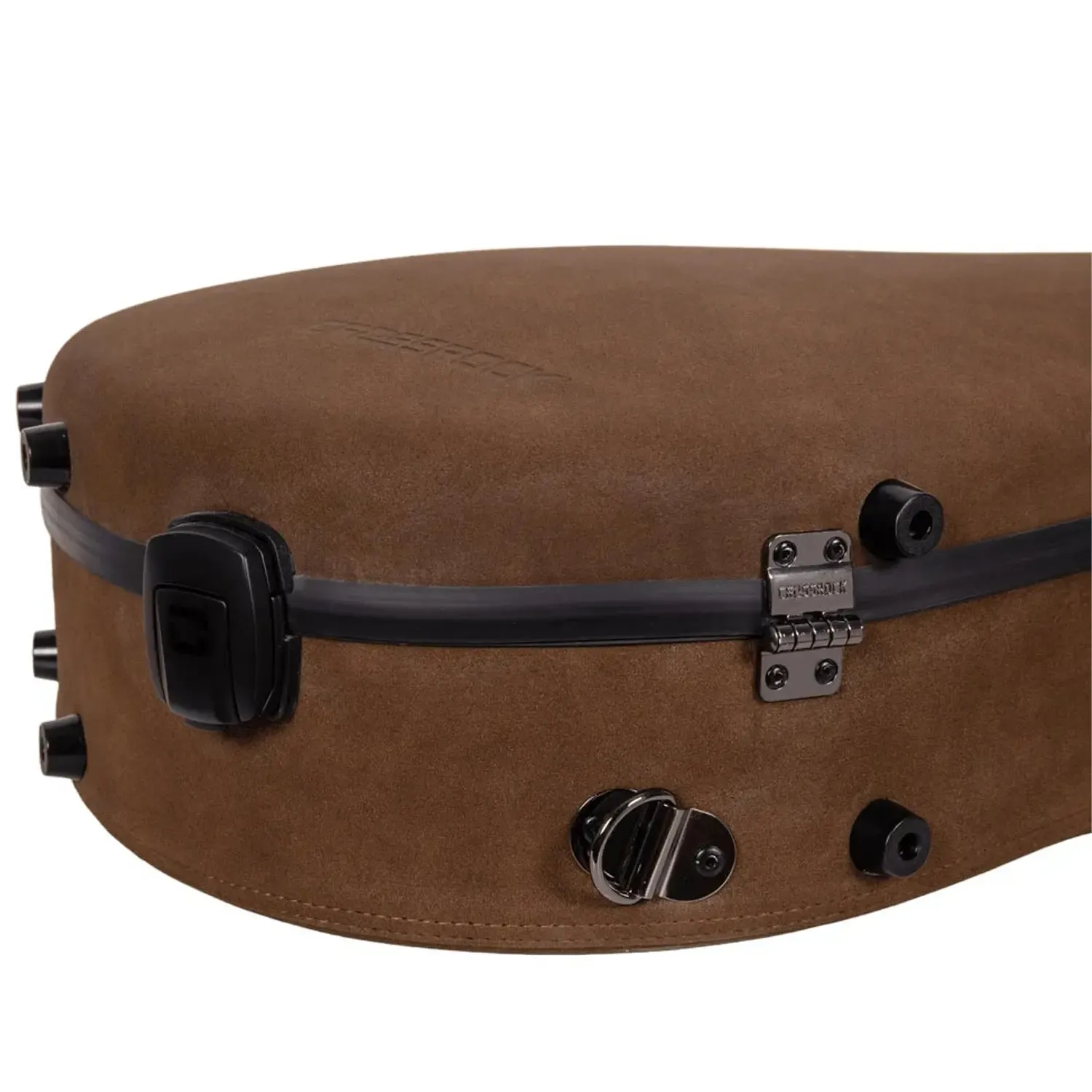 Crossrock CRF5030C Ultra-Light Fiberglass Flamenco Classical Guitar Case - Brown Leather - Image 8