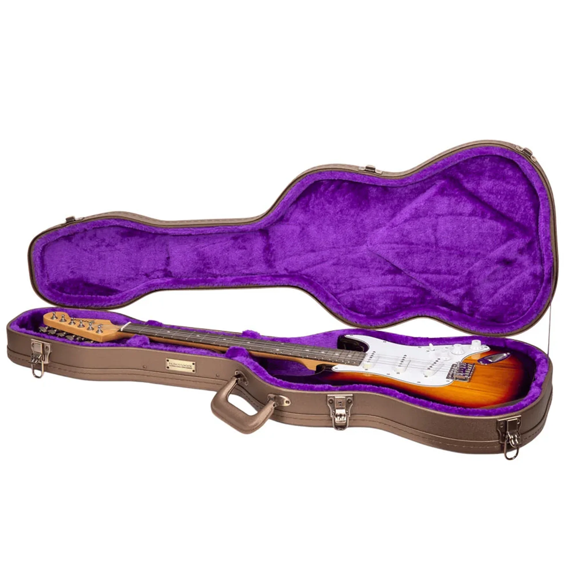 Crossrock CRW520ST Telecaster/Stratocaster Style Electric Guitar Case - Chocolate-Brown - Image 3