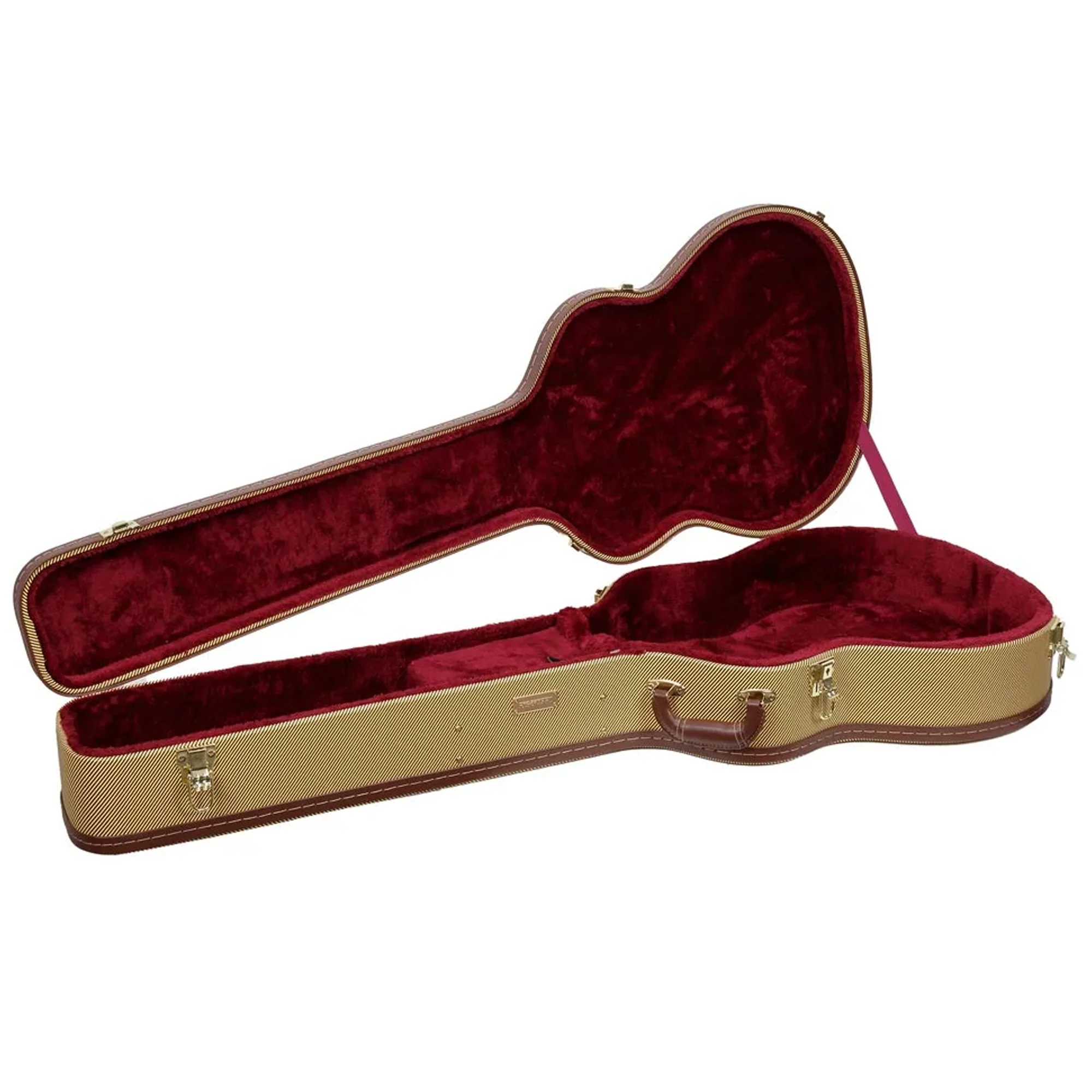 Crossrock CRW620AB Archtop Wood Acoustic Bass Guitar Case - Tweed - Image 3