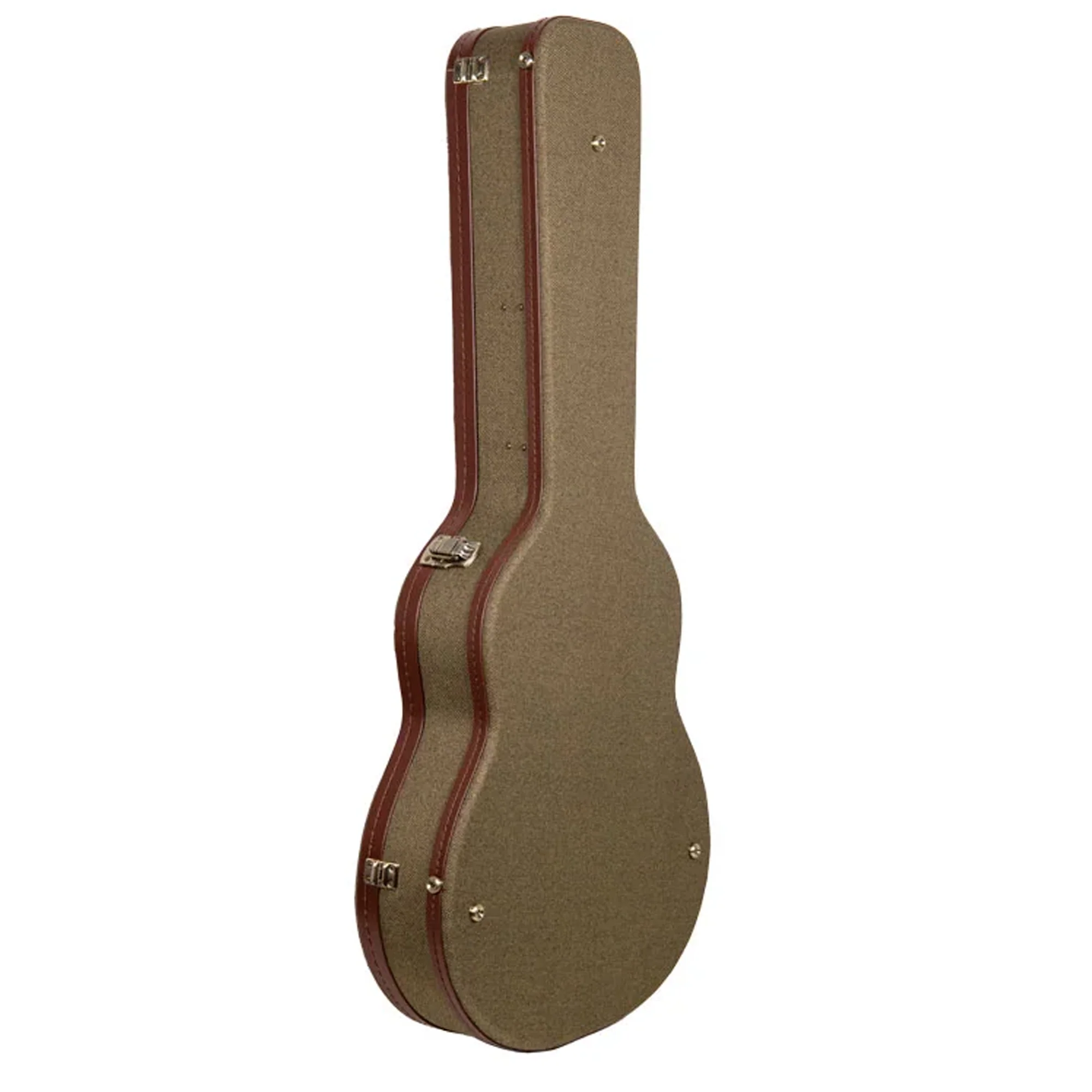 Crossrock CRW720SA 335 Style Semi-Hollow Electric Guitar Case - Olive-Green - Image 2