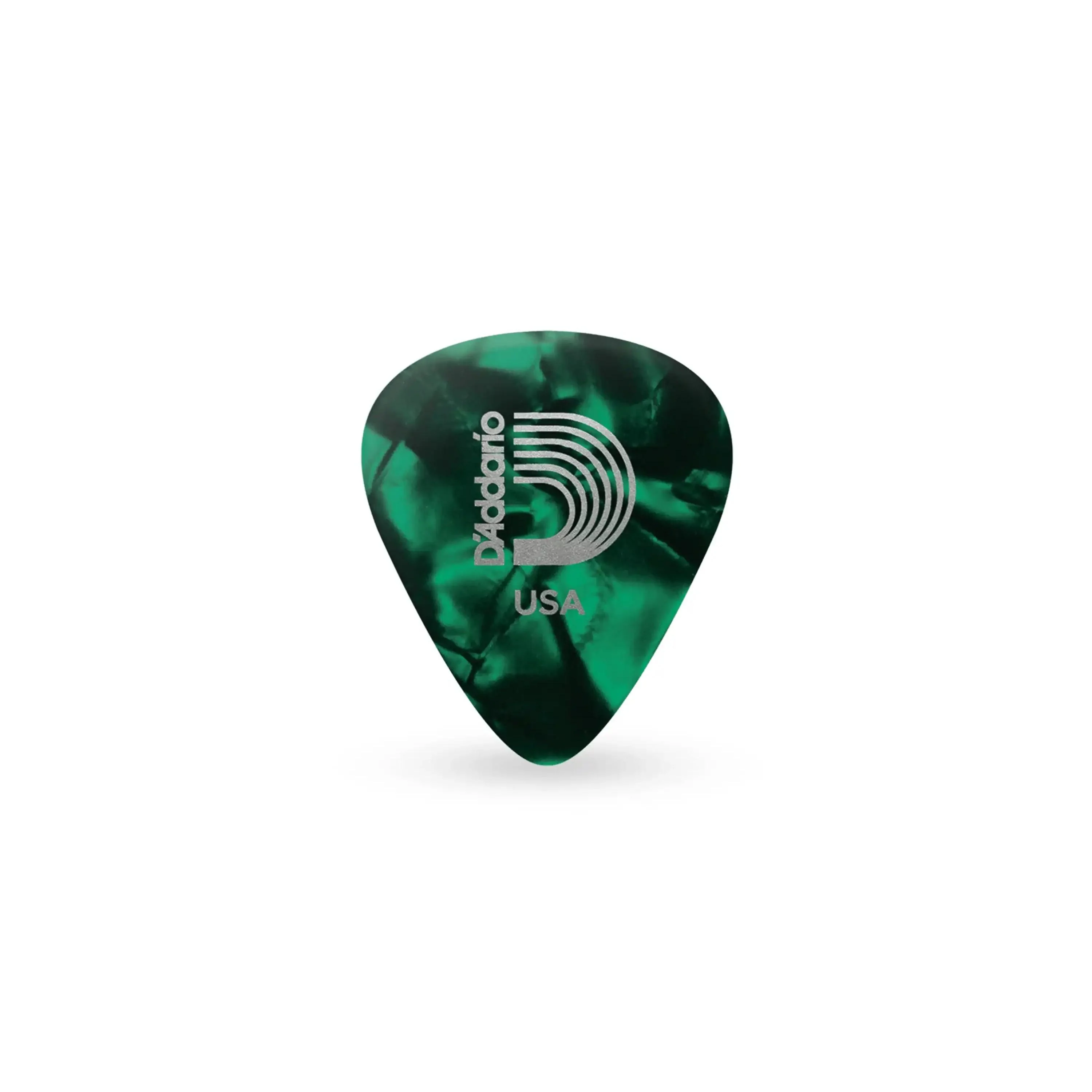 D'Addario Green Pearl Classic Celluloid Guitar Picks Light .50mm - 10 Pack