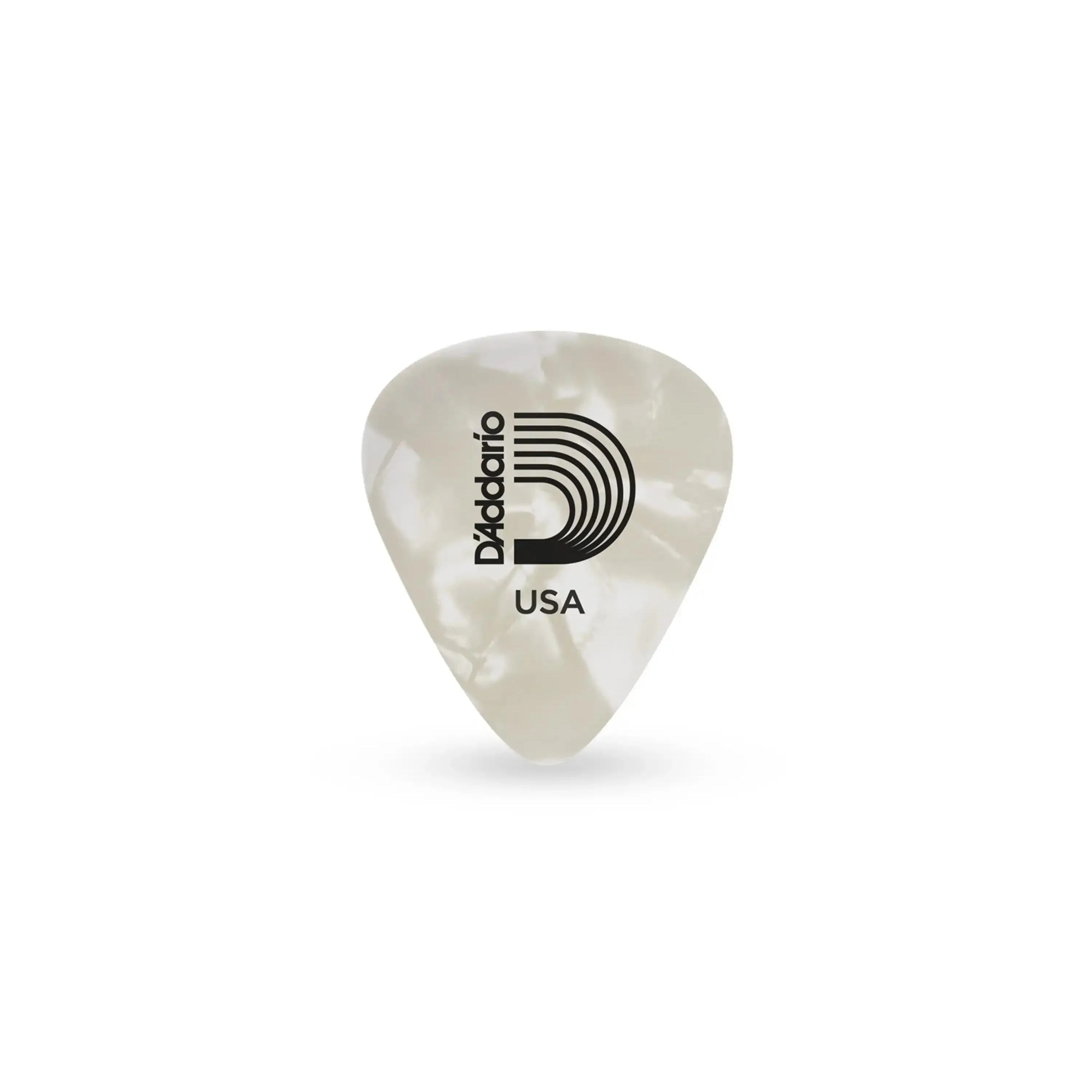 D'Addario Heavy White Pearl Celluloid 1.0mm Guitar Picks - 10 Pack