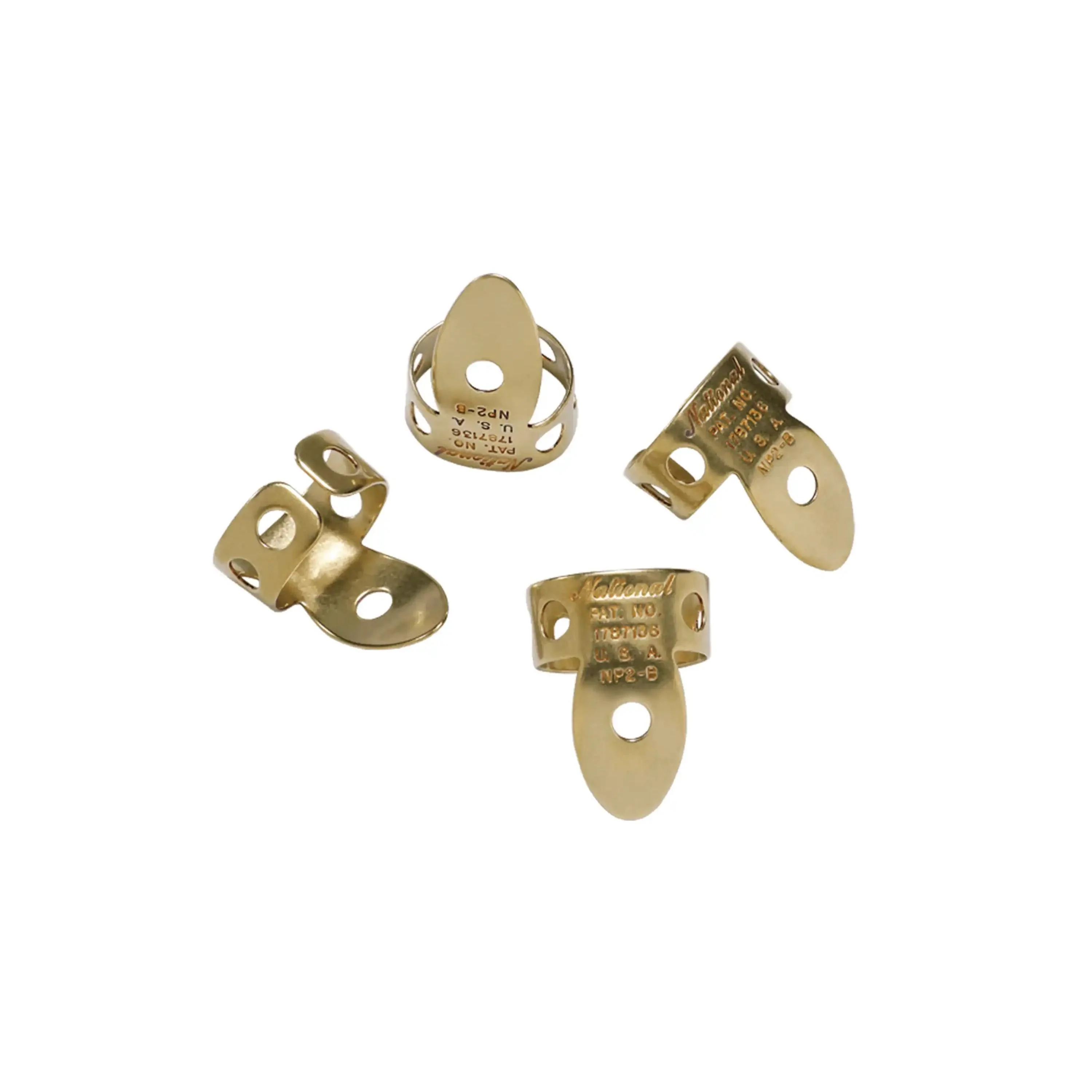 D'Addario National Brass Finger Picks - 4 Pack