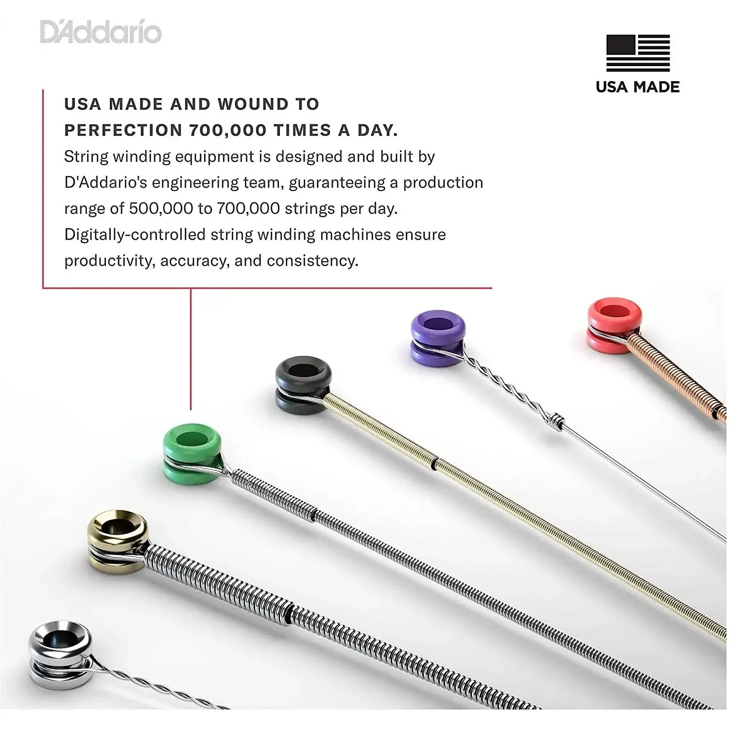 D'Addario EXL110-10P Nickel Wound regular Light Gauge Guitar Strings - 10 Pack - Image 3