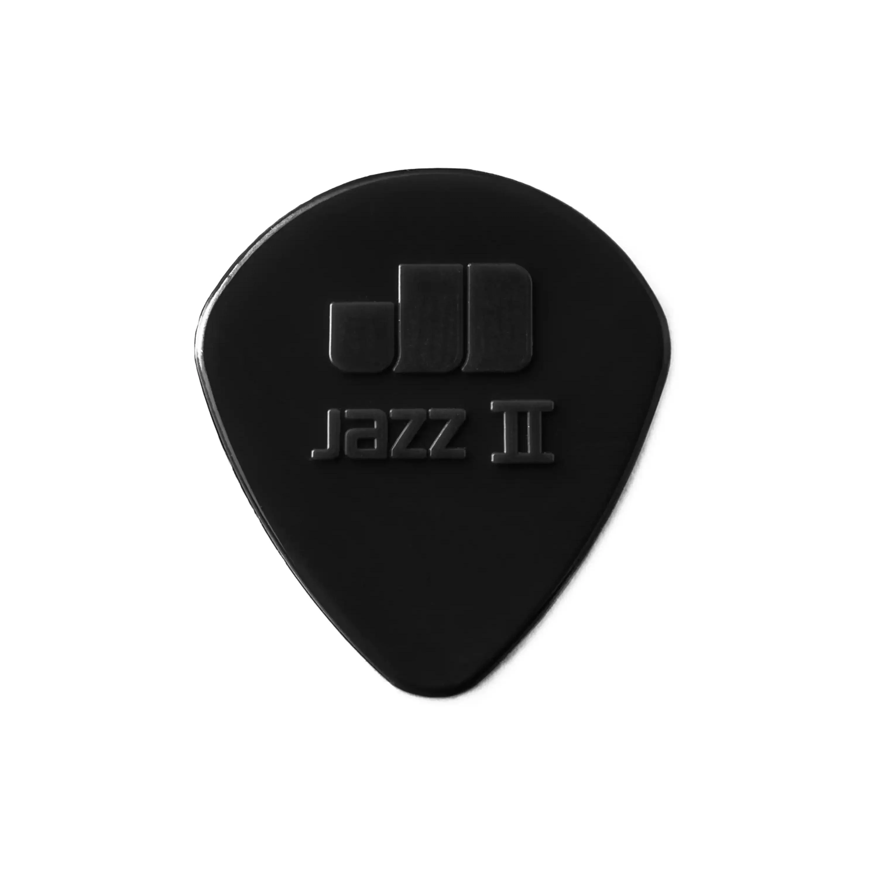 Dunlop Nylon Jazz II Stiffo Black Guitar & Ukulele Picks 6 Pack