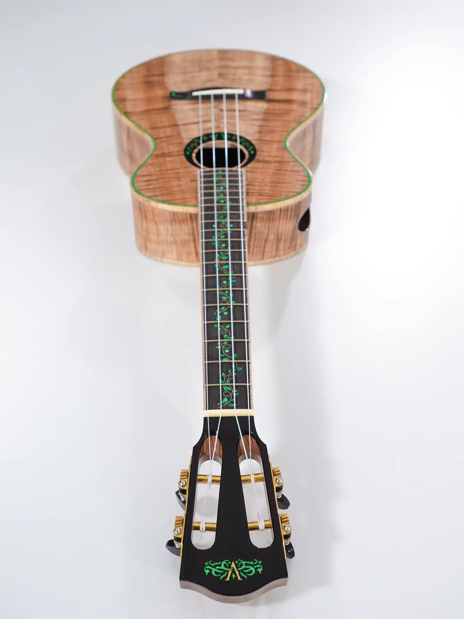 Eric Devine Custom Mastergrade White Koa Tenitone Ukulele "Eagle" - Image 6