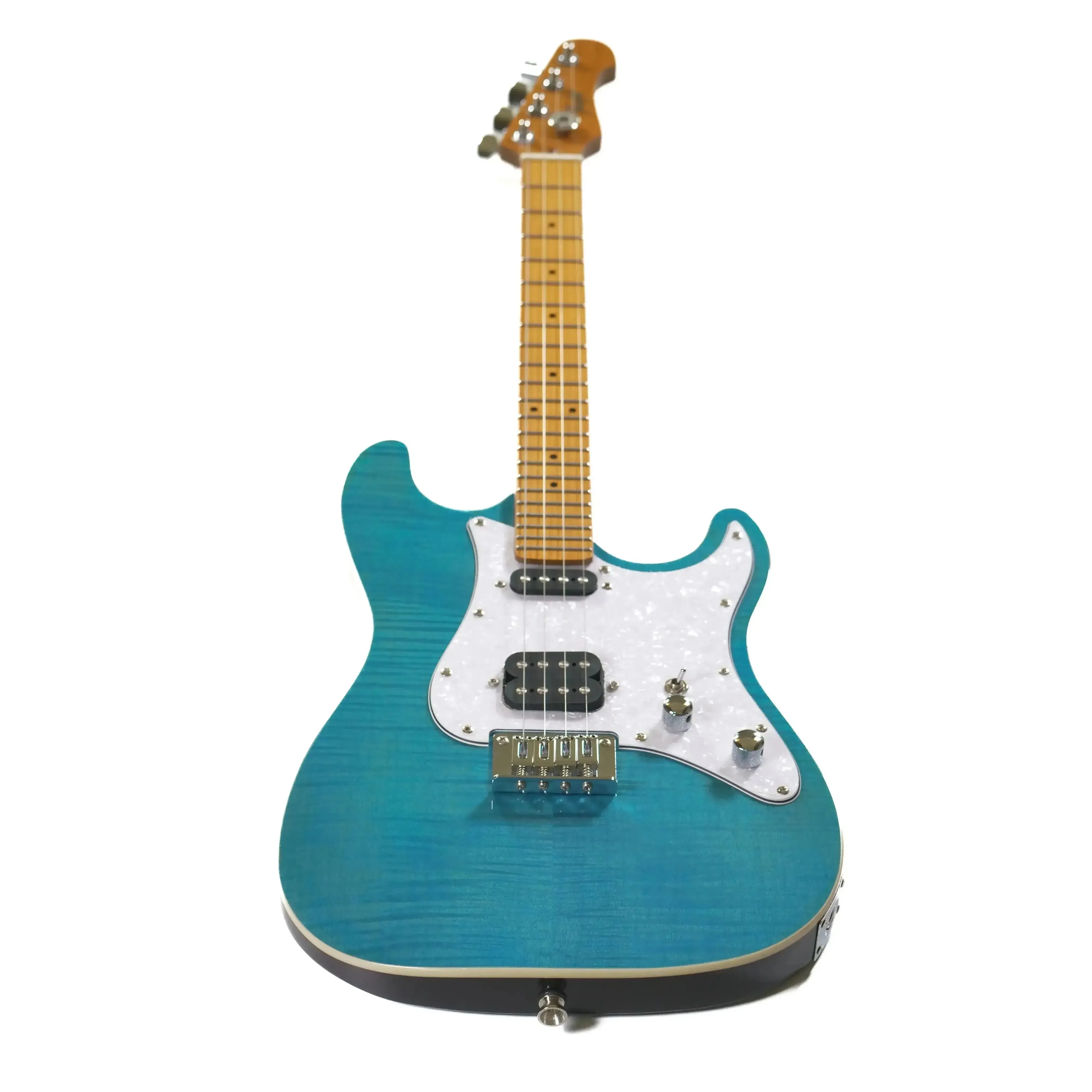 Flight Pathfinder OBL Ocean Blue Electric Baritone Ukulele - Image 4
