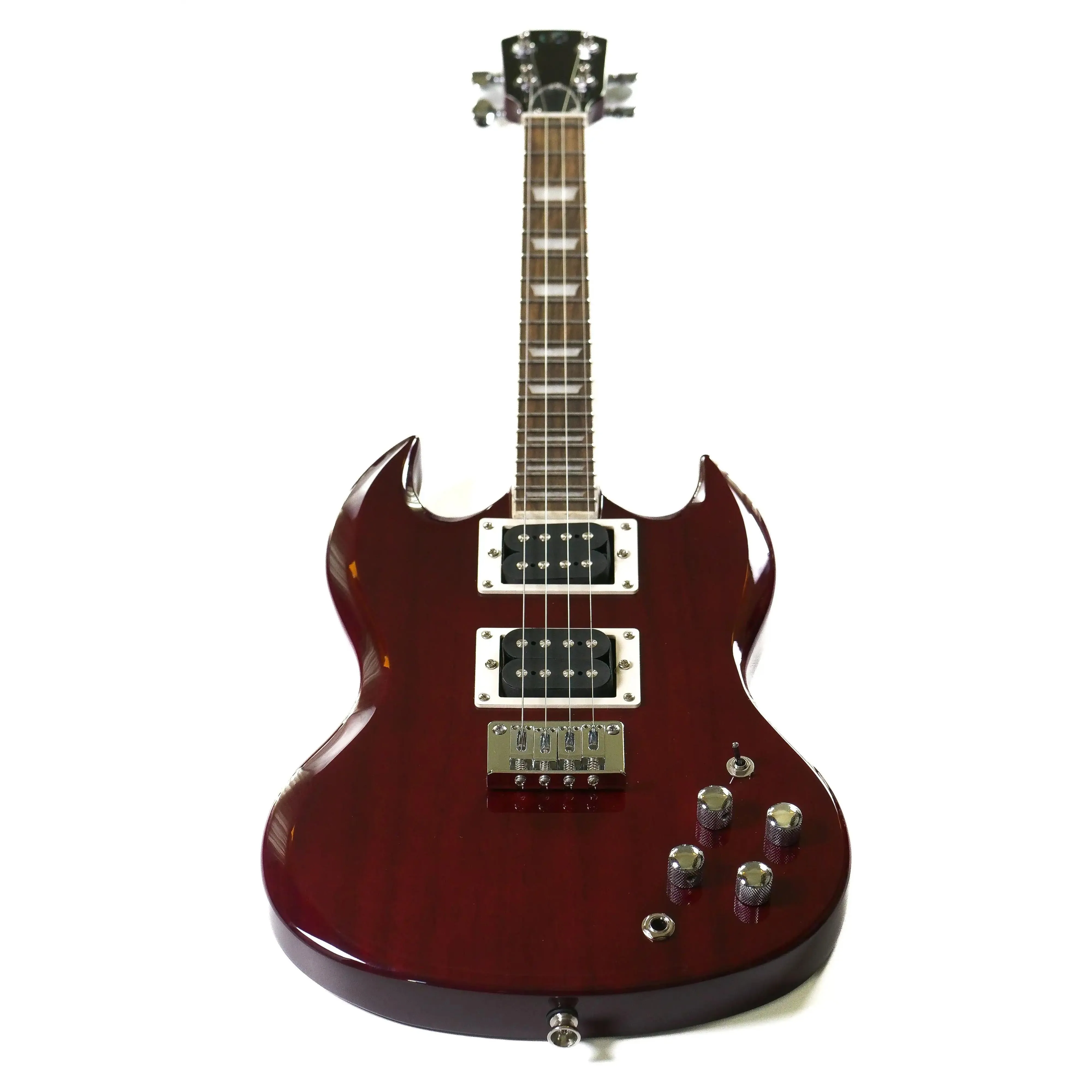 Flight Pioneer CR Cherry Red Solid Body Electric Tenor Ukulele - Image 4