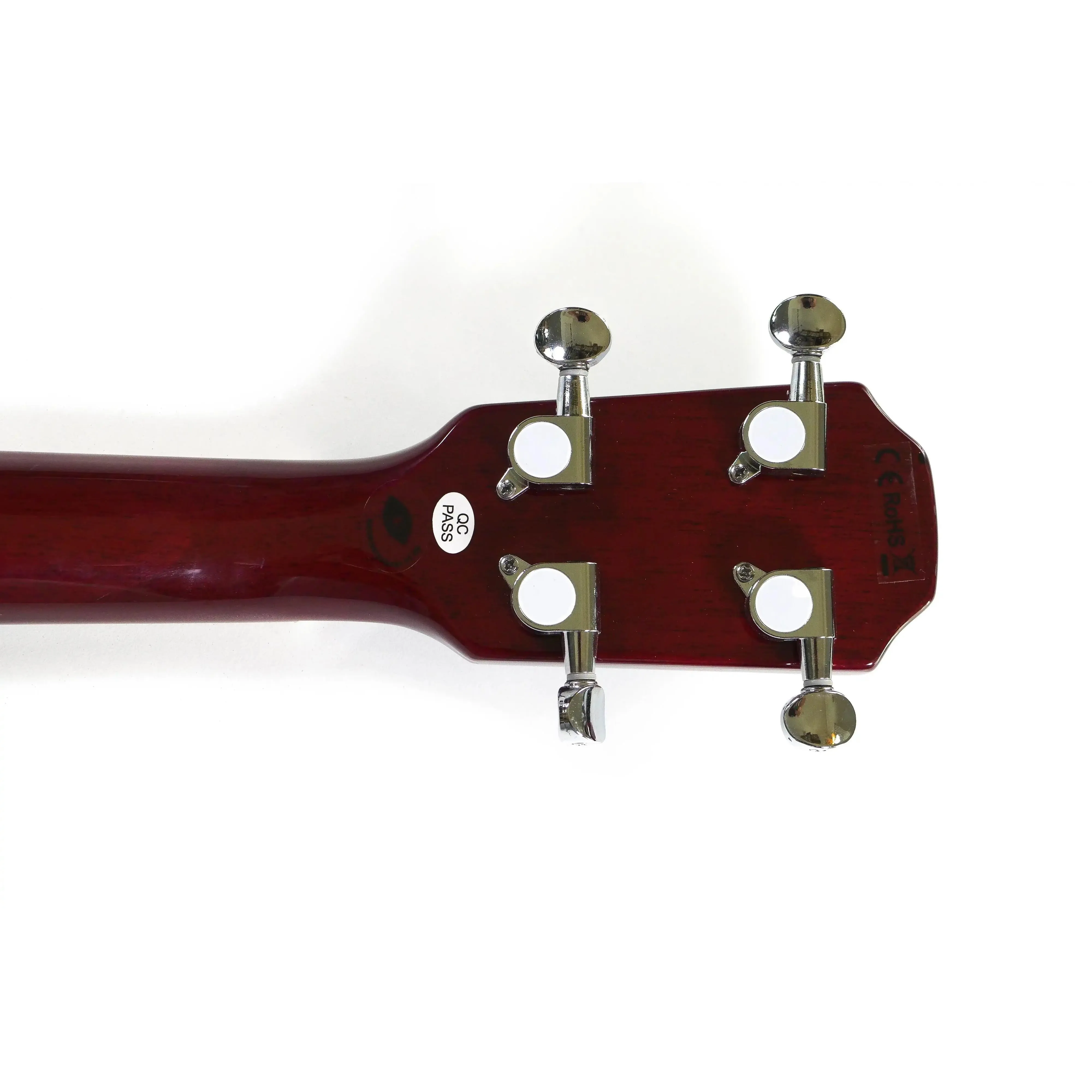 Flight Pioneer CR Cherry Red Solid Body Electric Tenor Ukulele - Image 7