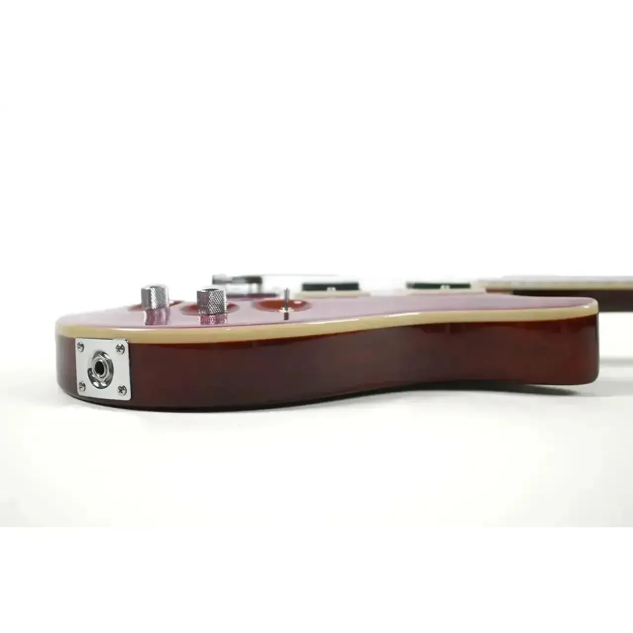 Flight Vanguard TPP Transparent Purple Solid Body Electric Tenor Ukulele - Image 3