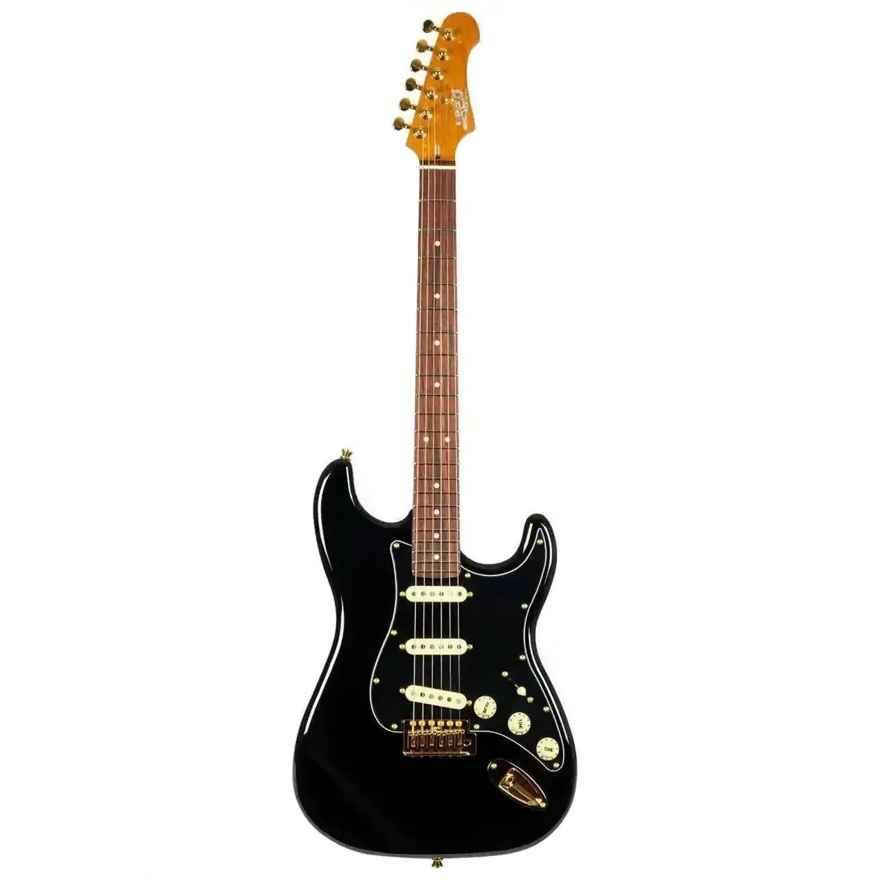 Jet JS-380 BK G Black Solid Body Stratocaster Electric Guitar - Image 3