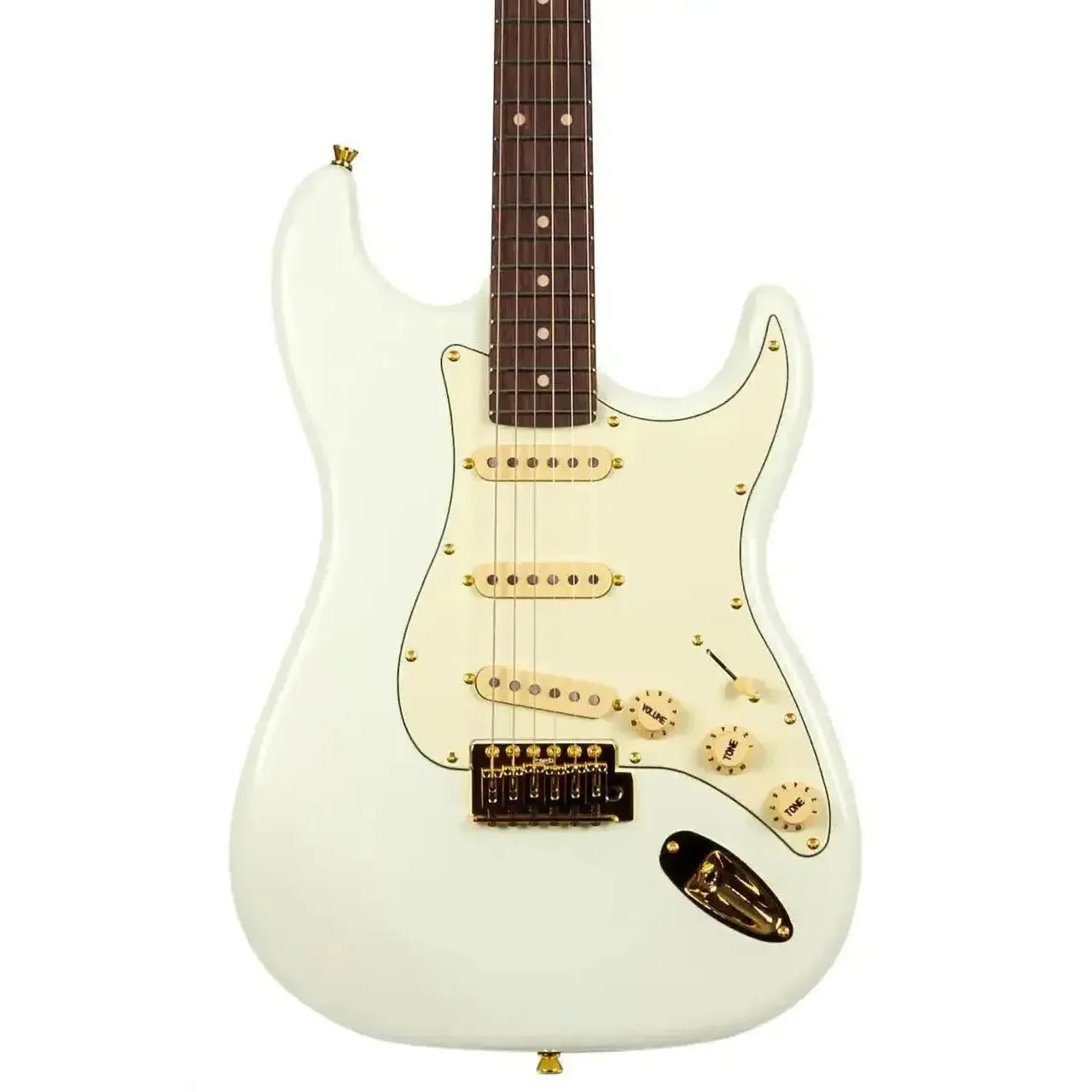 Jet JS-380 OW G White Solid Body Stratocaster Electric Guitar