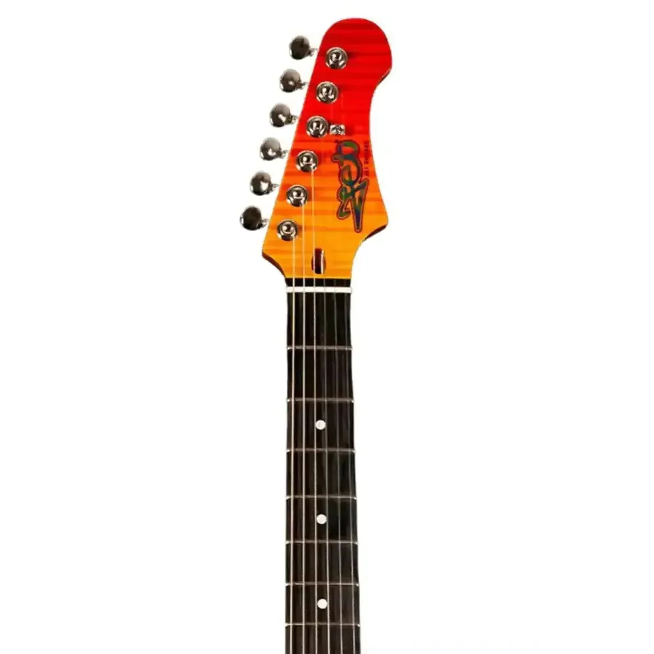 Jet JS-600 TRS Transparent Red Solid Body Stratocaster Electric Guitar - Image 4