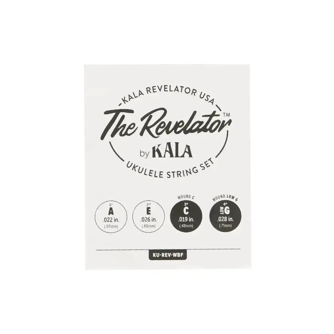 Kala KU-REV-WBF Revelator USA Tenor Ukulele Strings (G-C-E-A Tuning) - WOUND LOW G