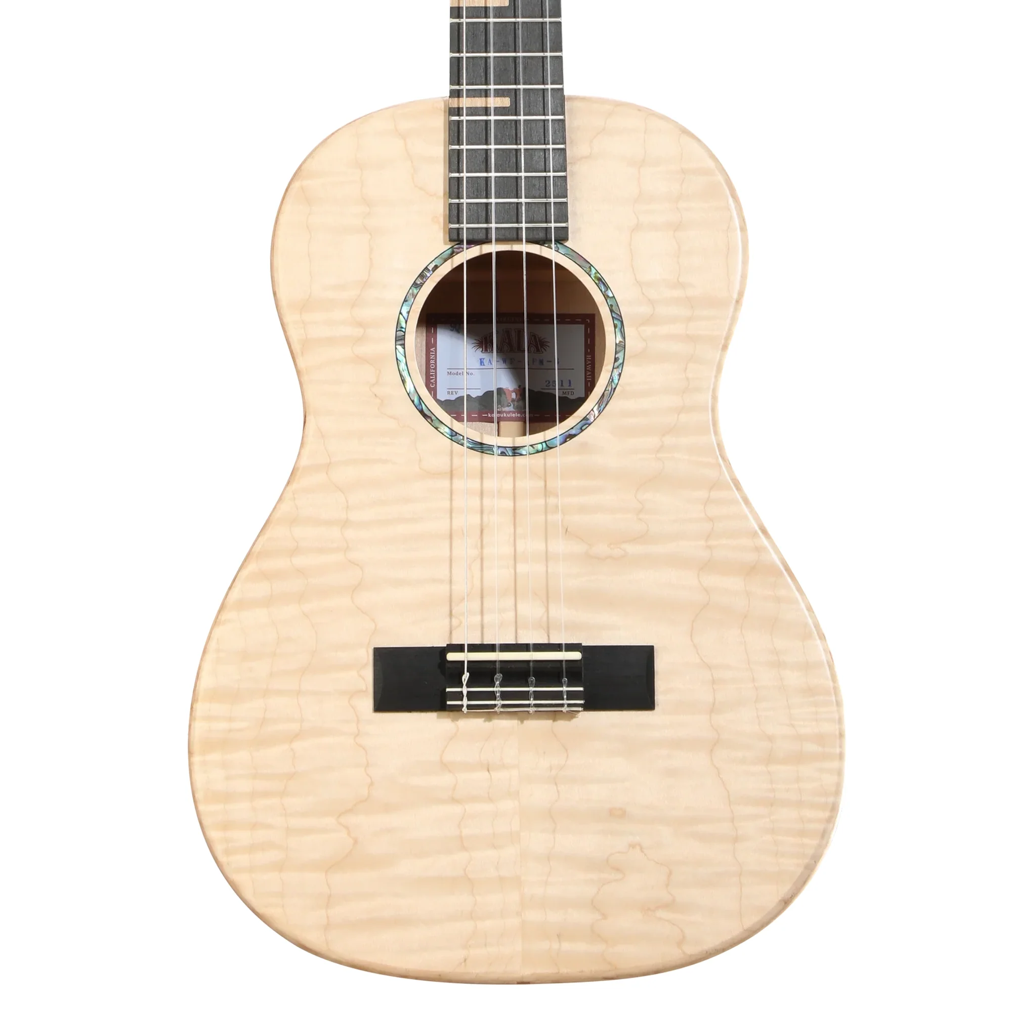 Kala WF-AFM-B Solid Flamed Maple Waterfall Baritone Ukulele