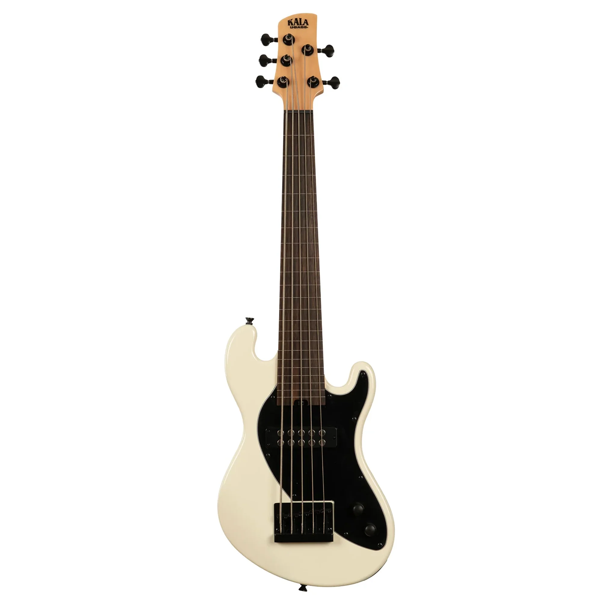 Kala UBASS-SB5-CR-FL Sweet Cream Solid Body 5-String Fretless U•BASS - Image 3