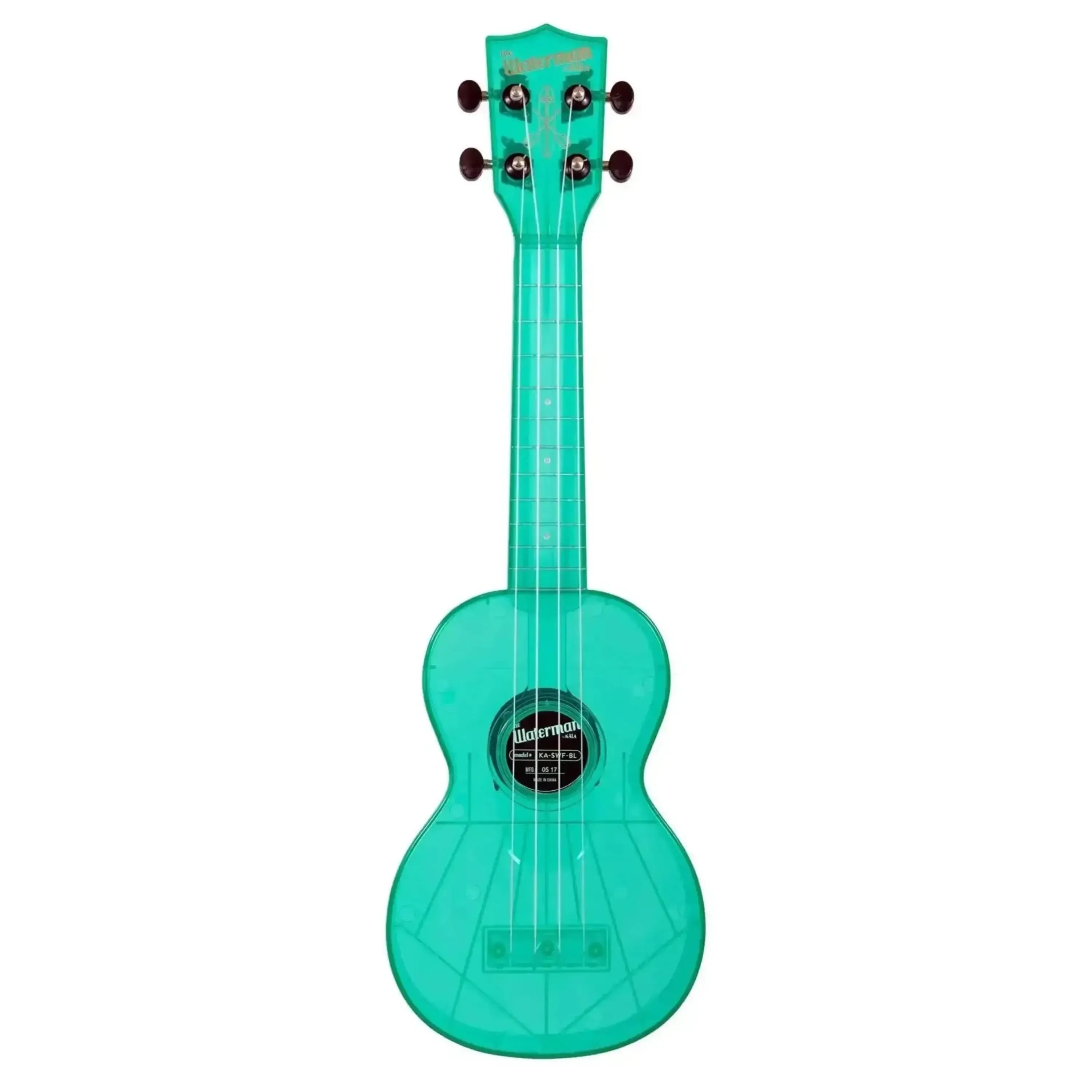 Kala SWF-BL Waterman Fluorescent Blue Raspberry Soprano Ukulele - Image 3