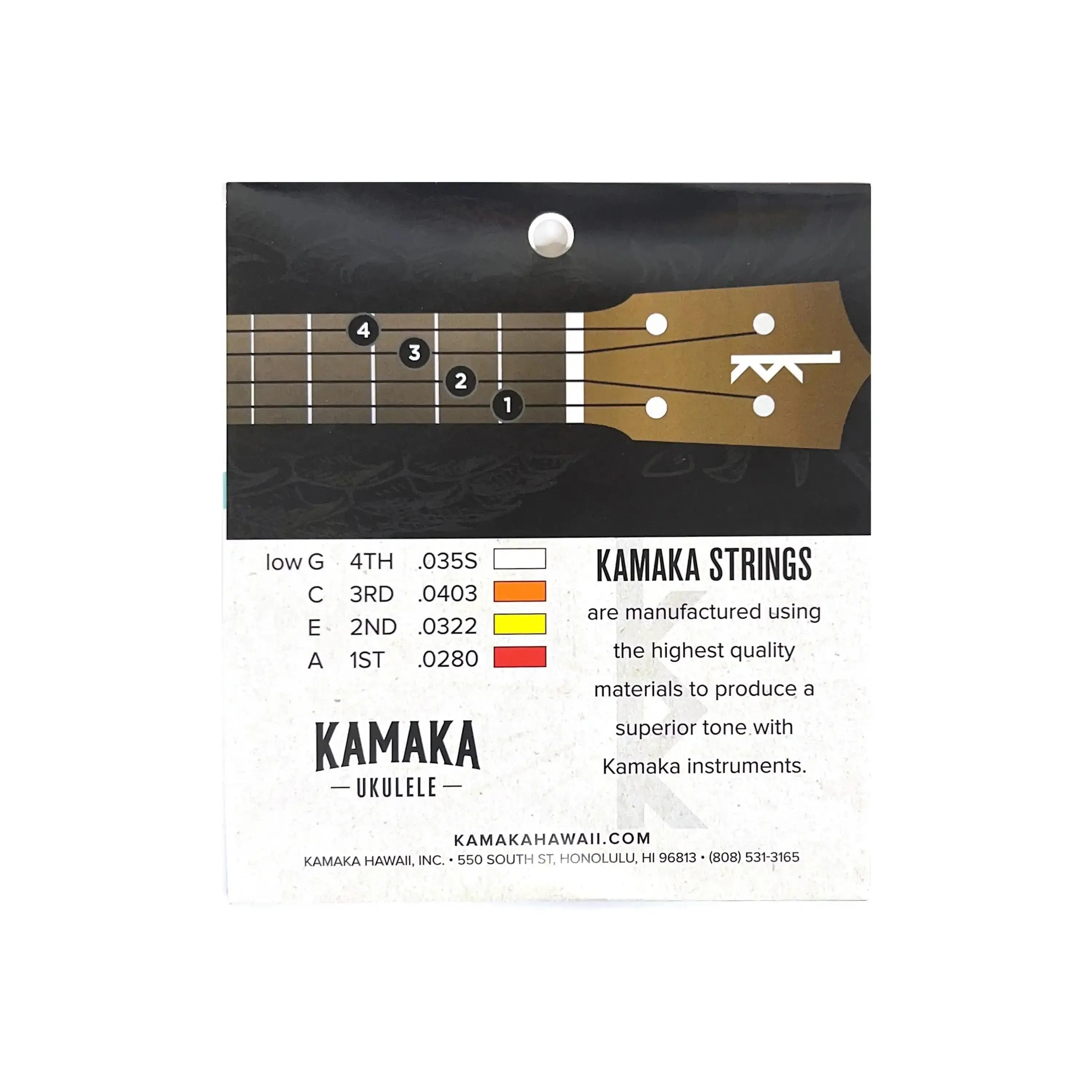 Kamaka S-1G Black Nylon Standard and Concert Strings G-C-E-A - LOW G - Image 2