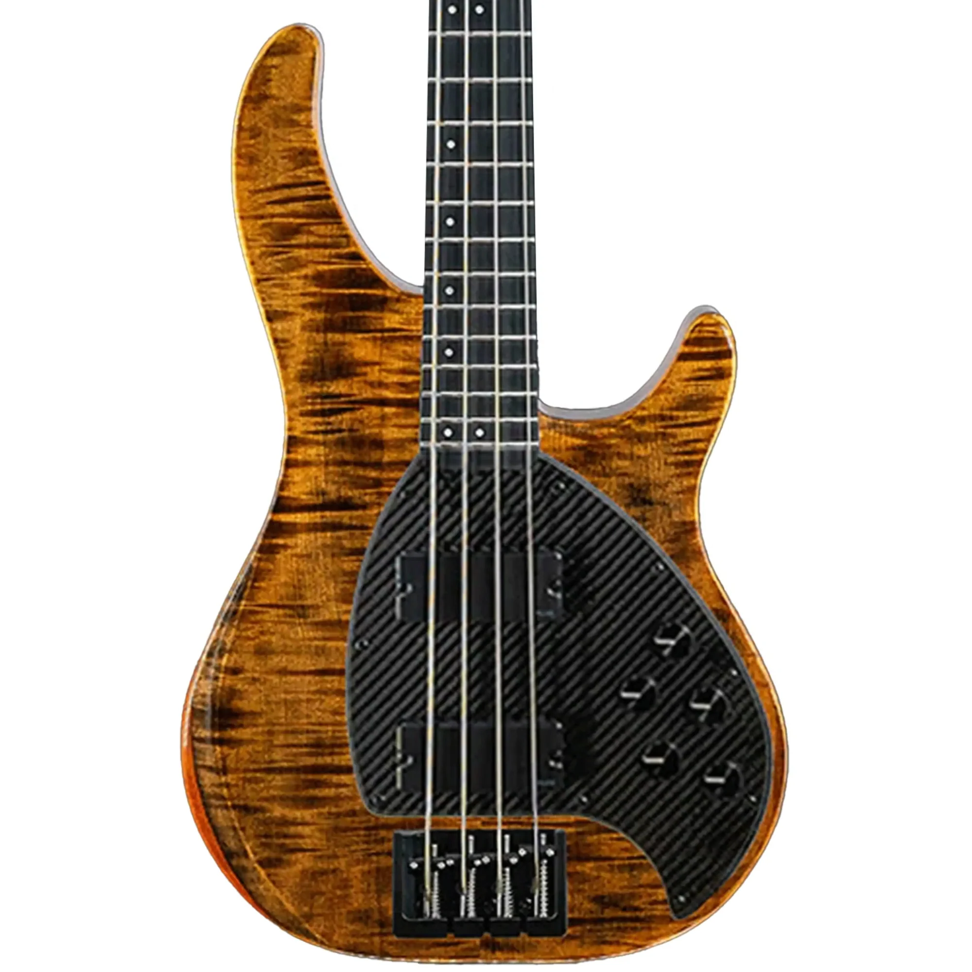 Klōs Apollo IV Custom Electric Jazz Bass with Active-Passive Pickup - Tiger
