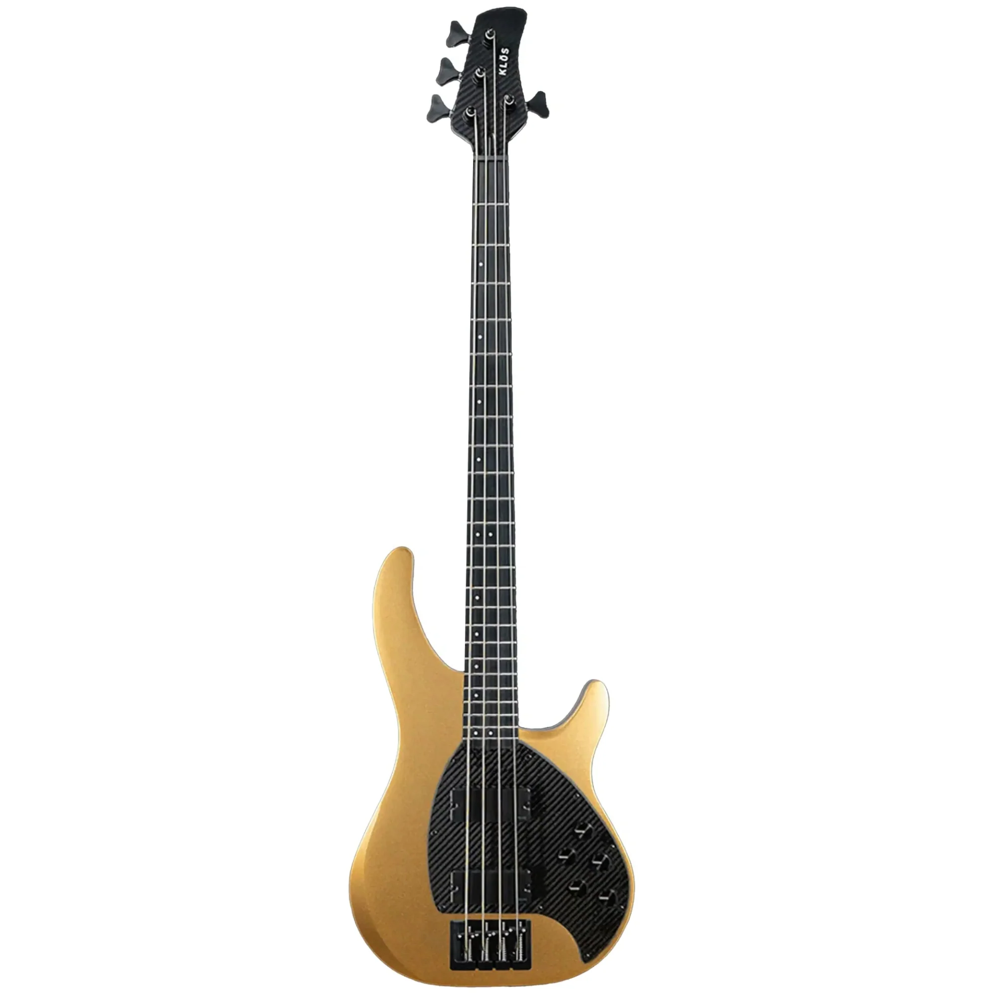 Klōs Apollo IV Custom Electric Precision Bass with Active-Passive Pickup - Gold - Image 2