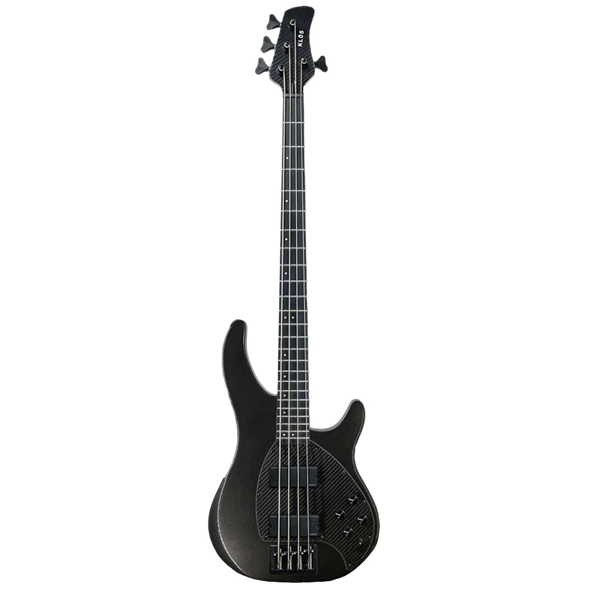 Klōs Apollo IV Custom Electric Jazz Bass with Active Pickup - Charcoal - Image 2