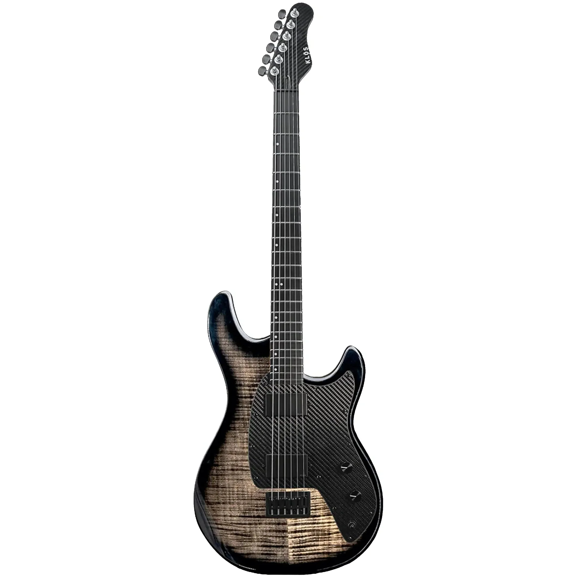 Klōs Artemis Baritone Custom Electric Guitar with Klos Blackouts Pickup - Black - Image 2