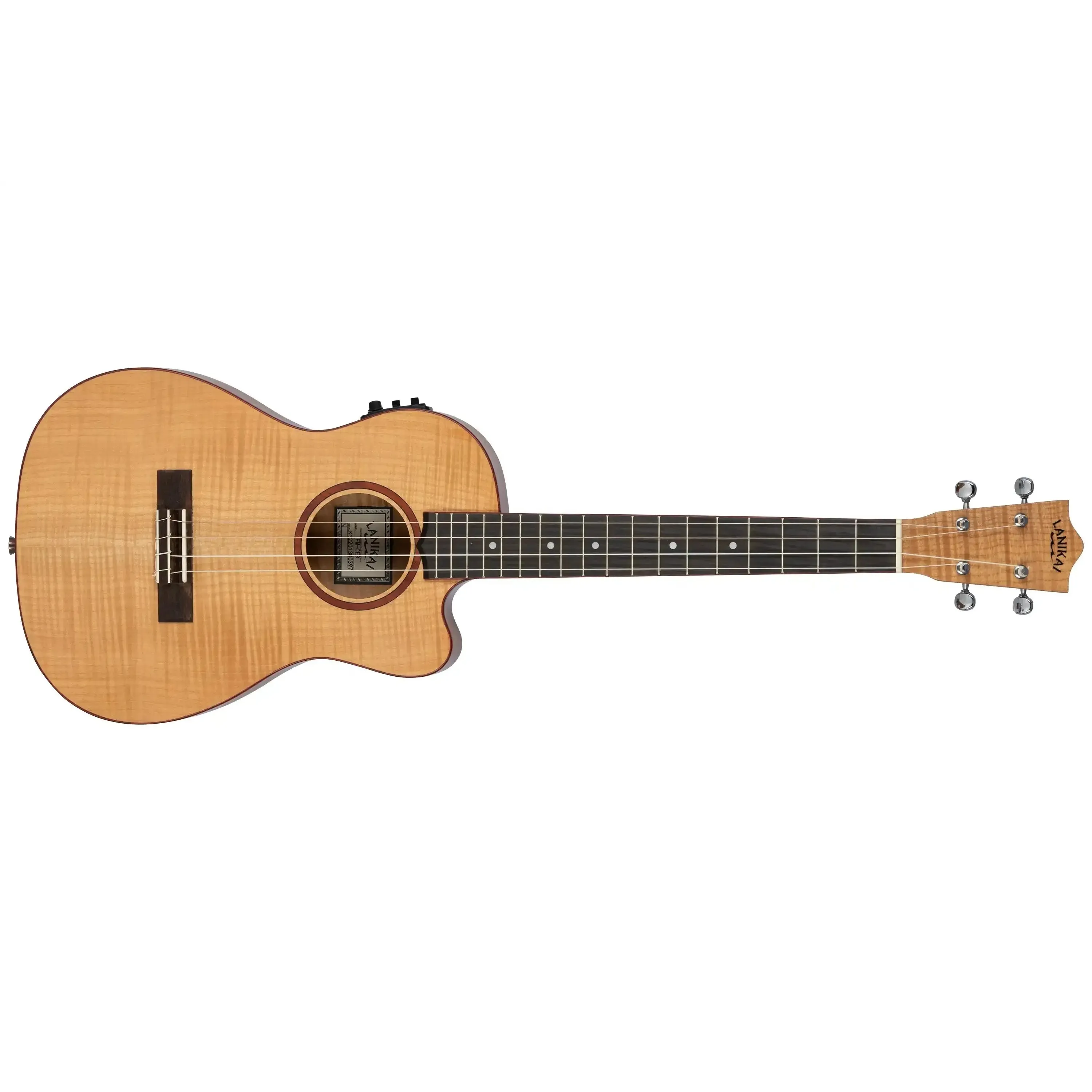 Lanikai FM-CEB Flame Maple Baritone Ukulele with Pickup - Image 3