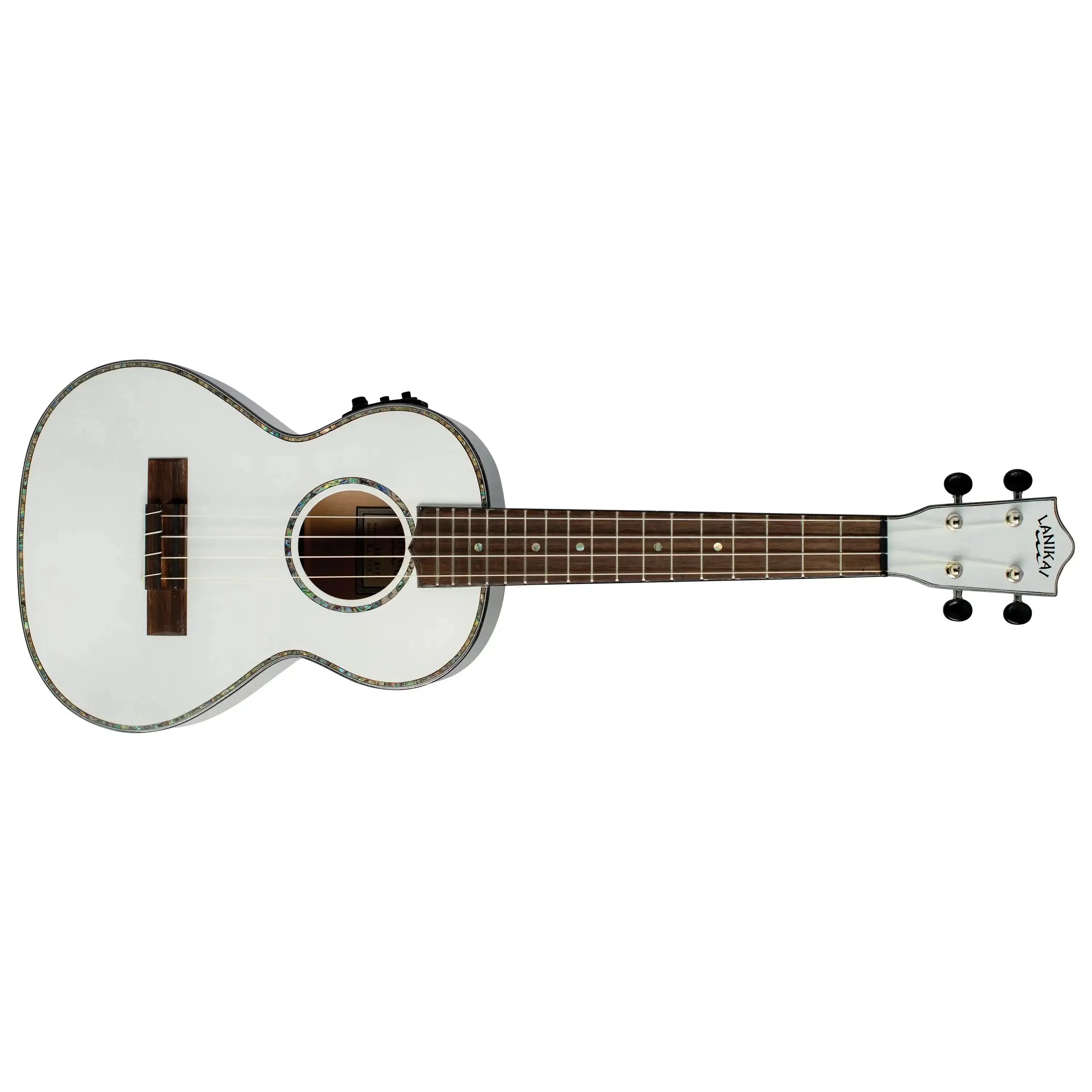 Lanikai JMS-EWT1 Julia Michaels Signature White Pearl Tenor Ukulele w/ Pickup - Image 3