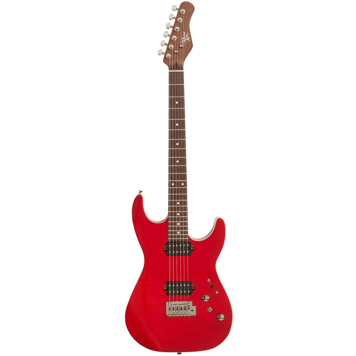 Michael Kelly 1962 Flame Electric Guitar - Transparent Red - Image 2