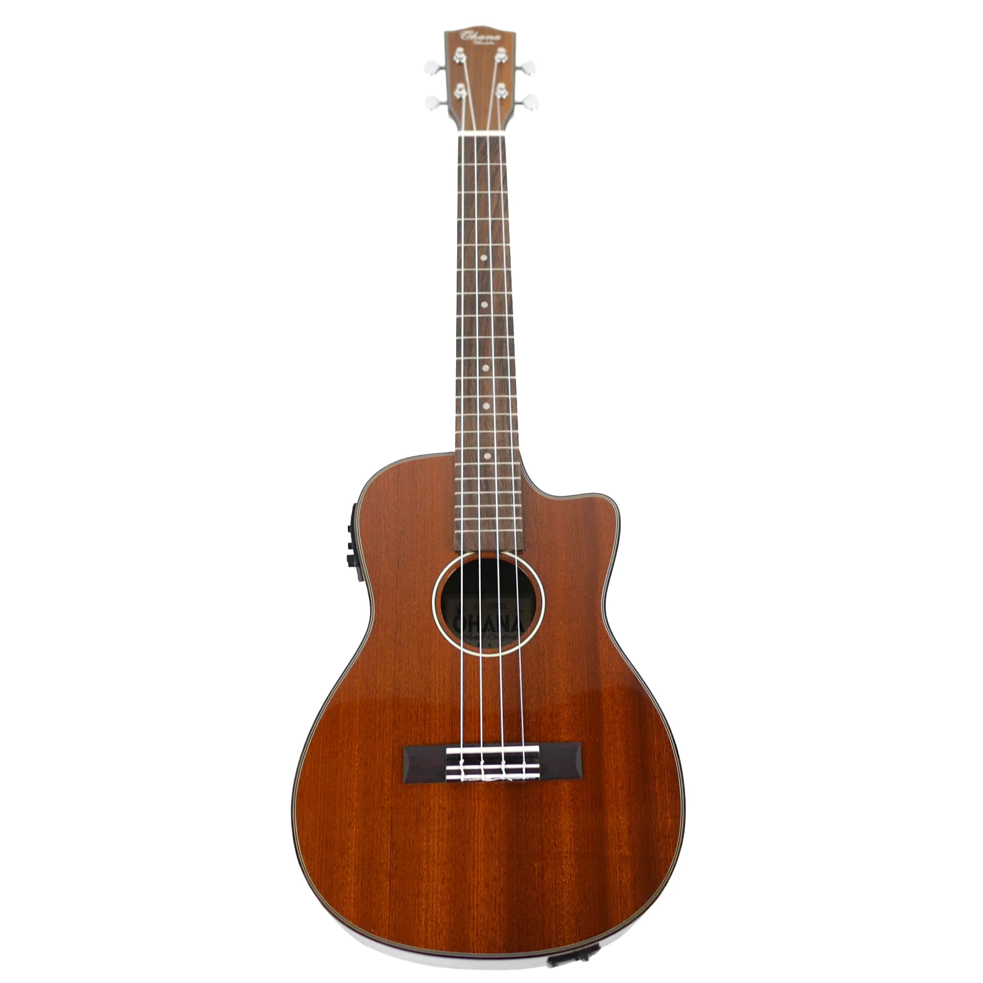 Ohana BK-35GCE Solid Mahogany Baritone Ukulele w/ Pickup - Image 5