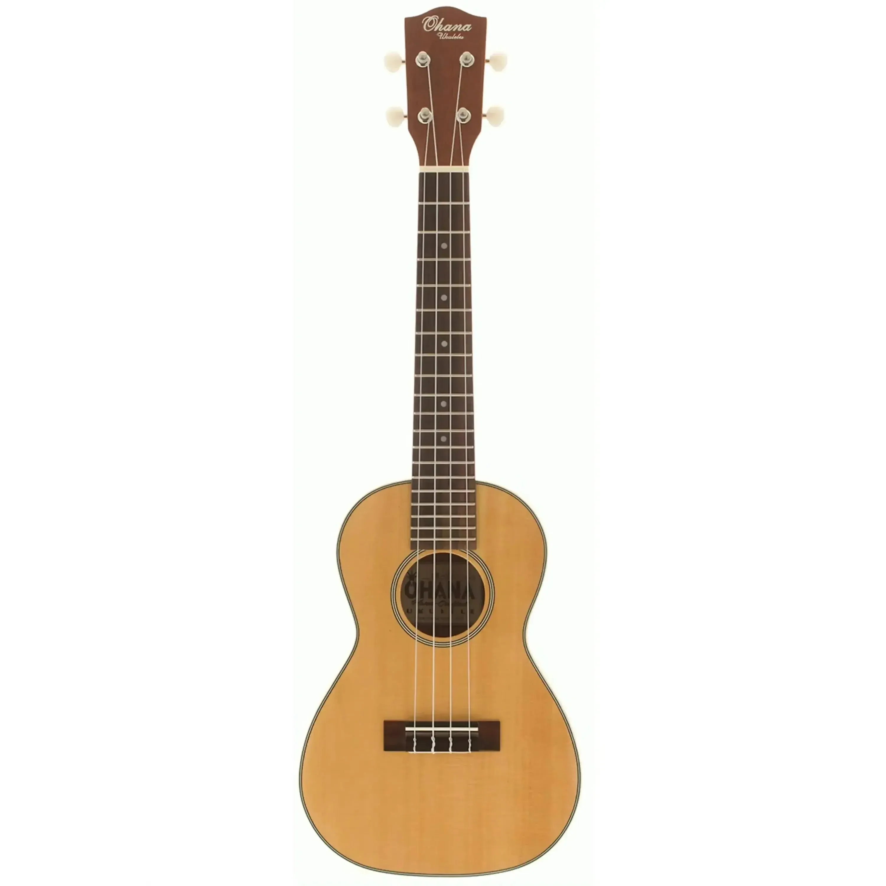 Ohana CK-22 Solid Spruce Top 22 Series Concert Ukulele - Image 3