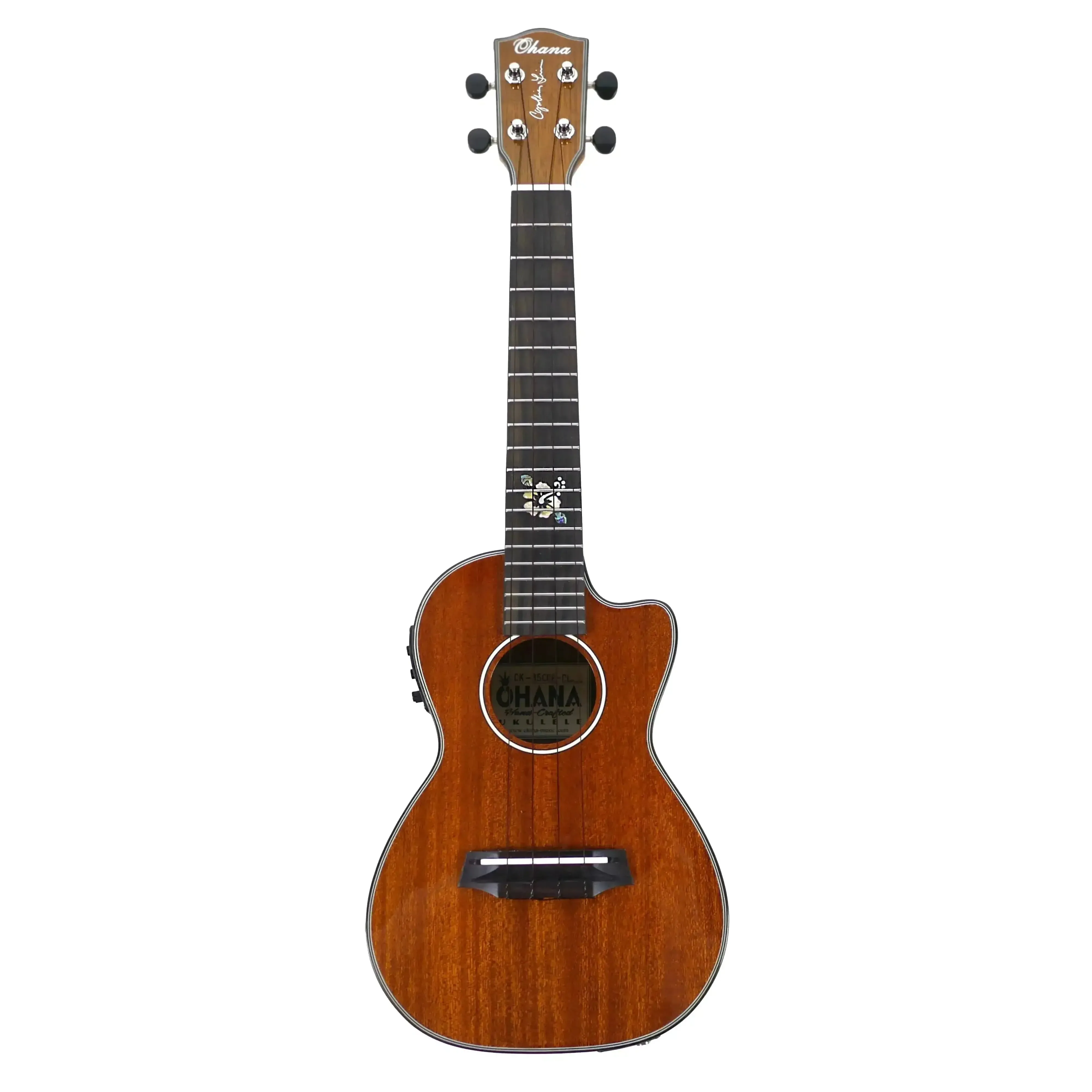 Ohana CK-35CGE-CL Cynthia Lin Concert Ukulele w/ Pickup - Image 5