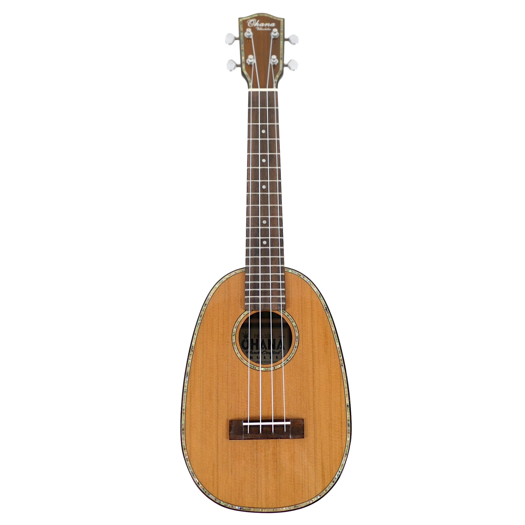 Ohana PKC-50G Solid Cedar & Mahogany Pineapple Concert Ukulele - Image 4
