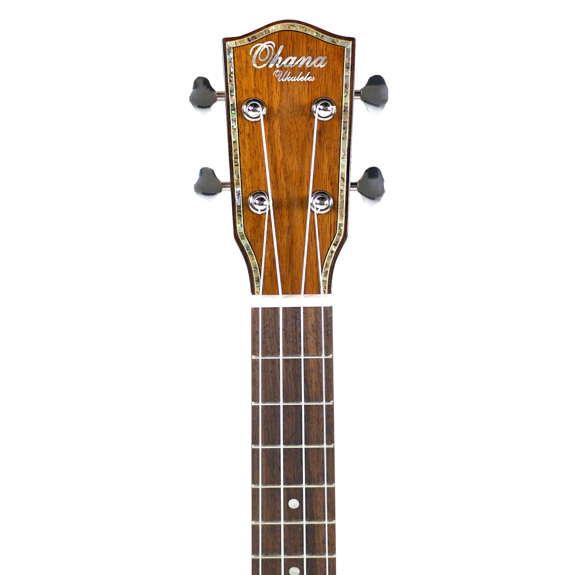Ohana PKT-70G Solid Spruce & Mahogany Pineapple Tenor Ukulele - Image 5