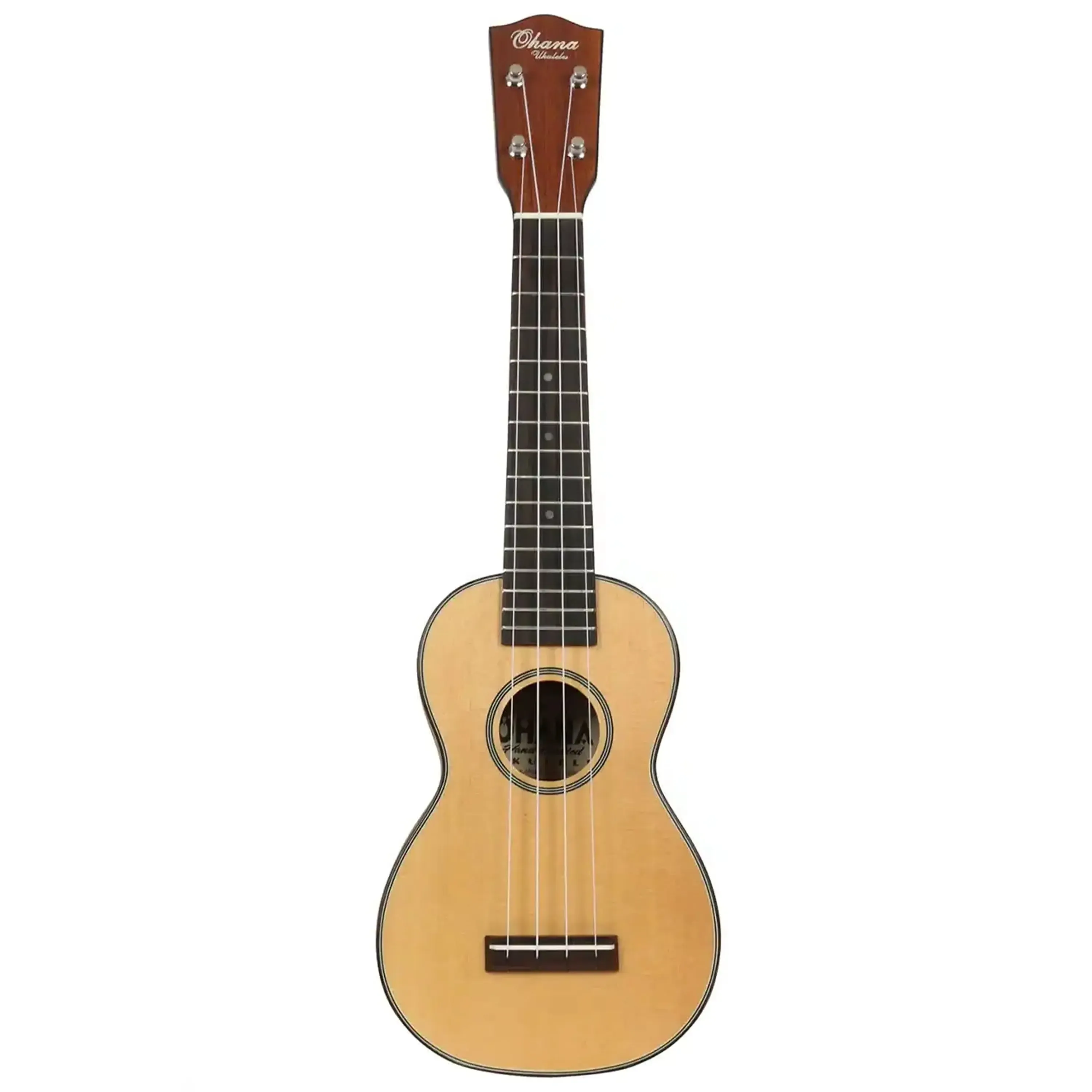Ohana SK-75 Solid Spruce & Mahogany Soprano Ukulele - Image 3
