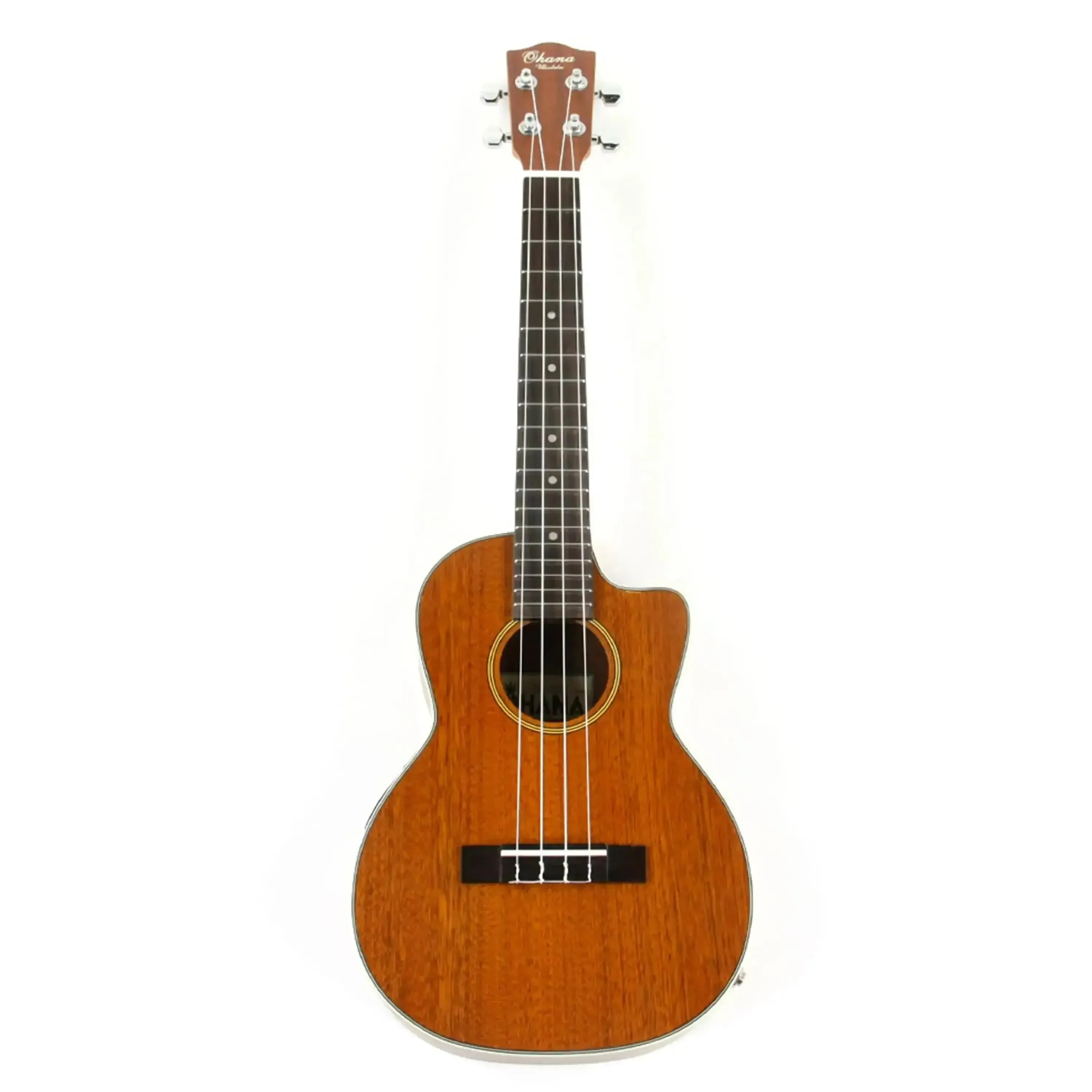 Ohana TK-20CE Solid Mahogany Top Tenor Ukulele w/ Pickup - Image 3