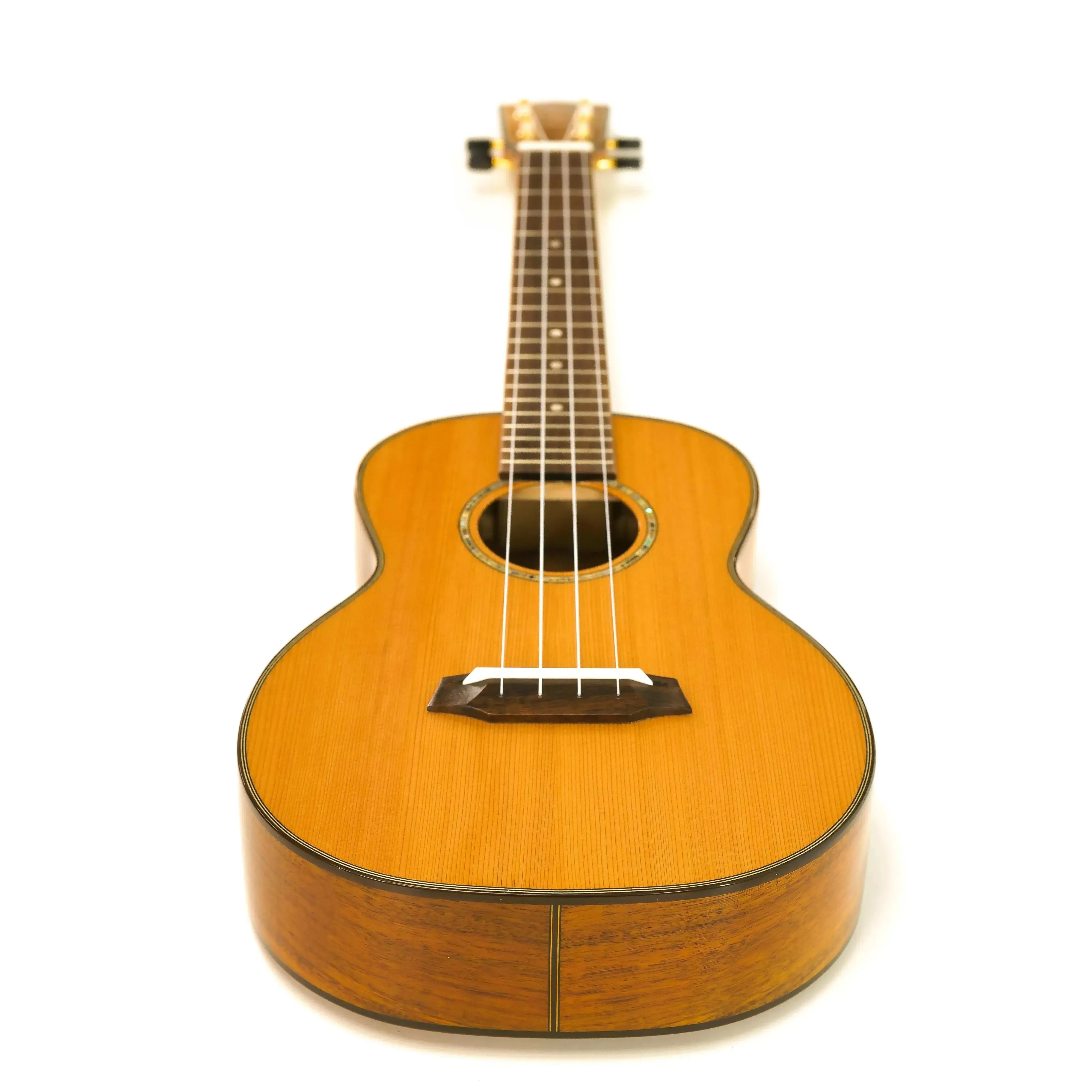 Ohana TK-260G Gloss Solid Cedar Top Tenor Ukulele - Image 4